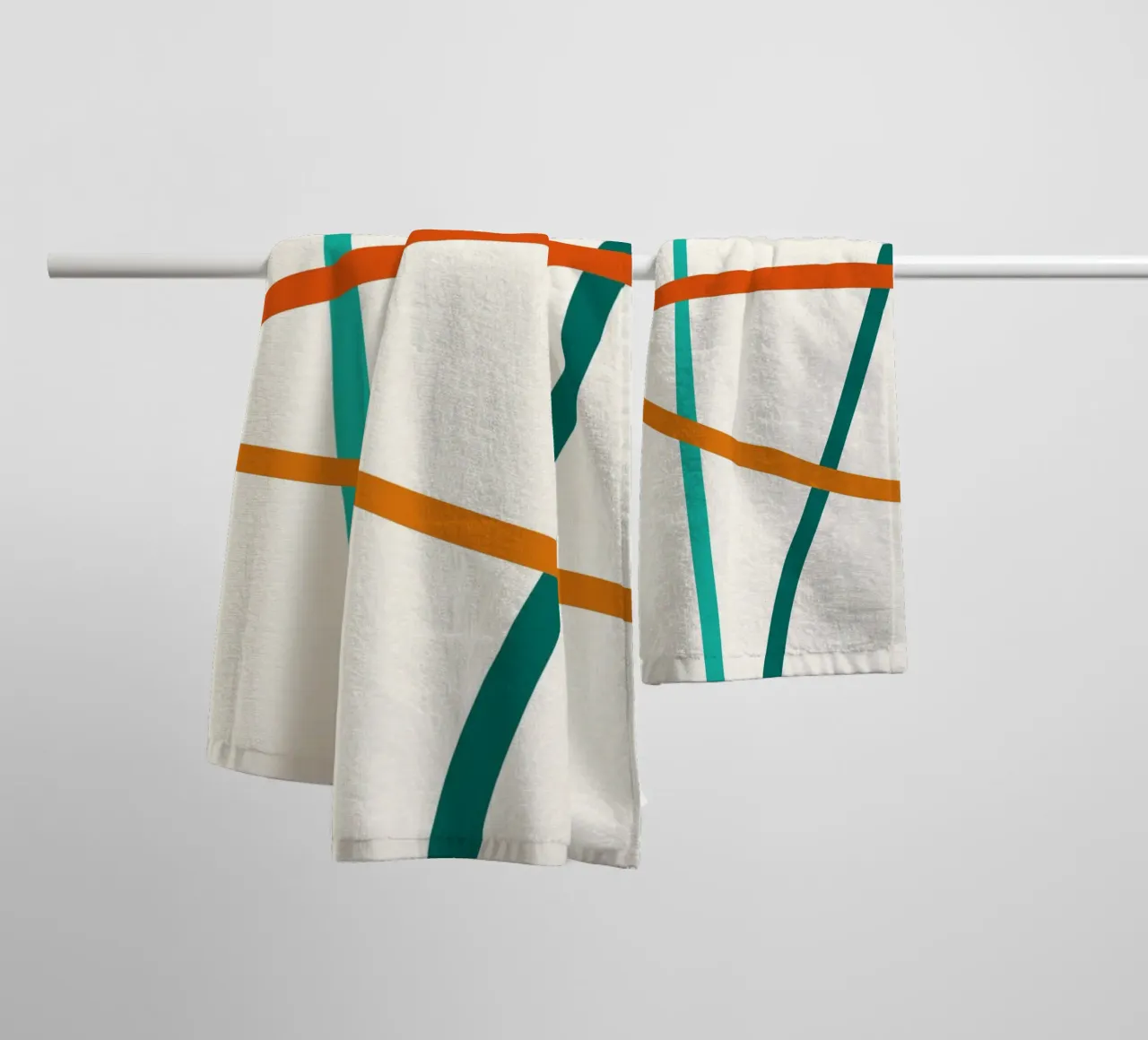 line colorful curve badhanddoek van Creaton