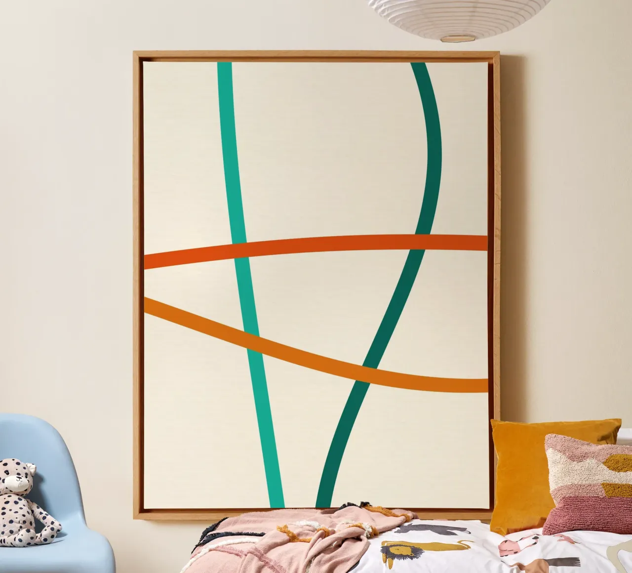 line colorful curve canvas van Creaton