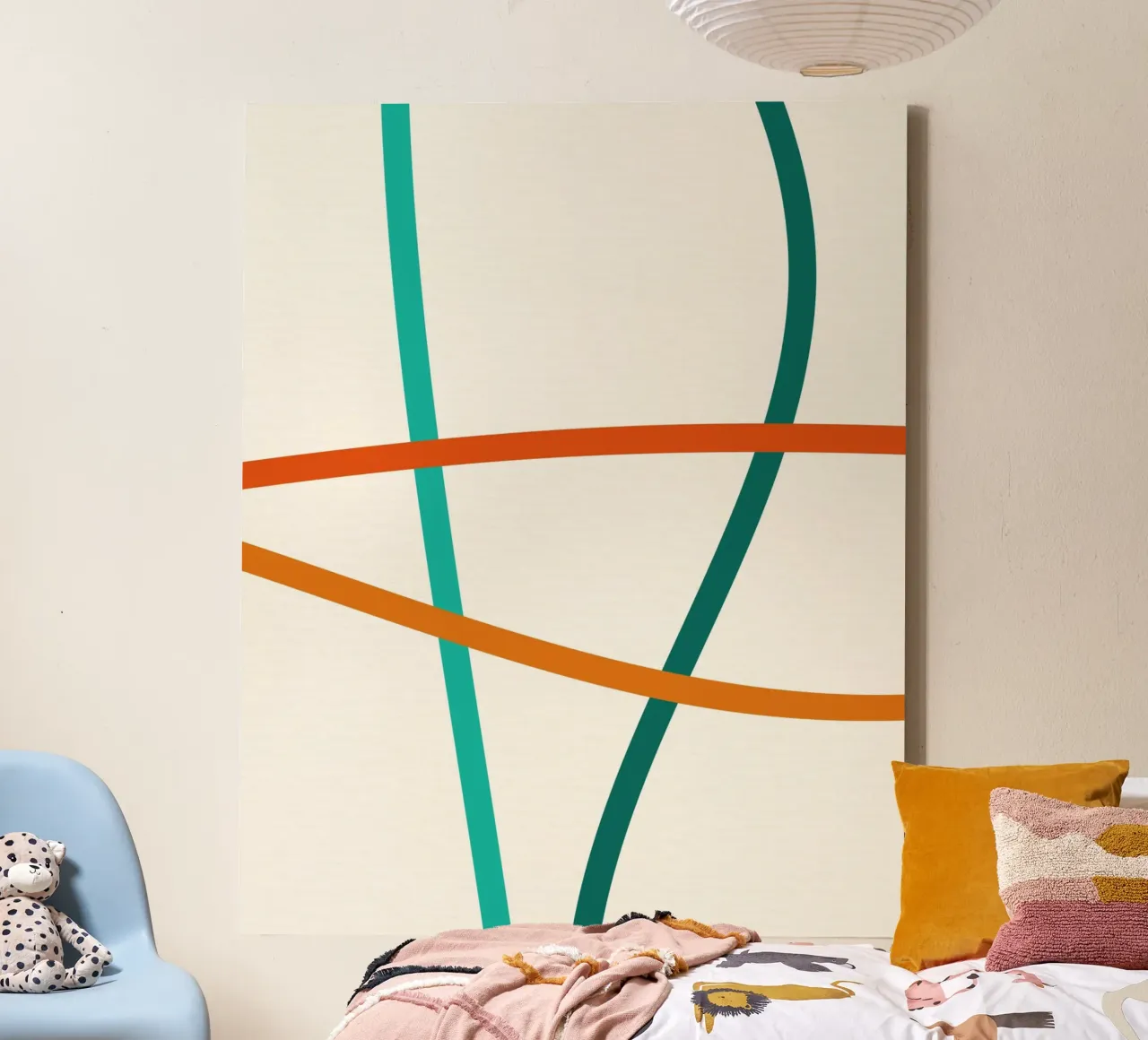 line colorful curve canvas van Creaton