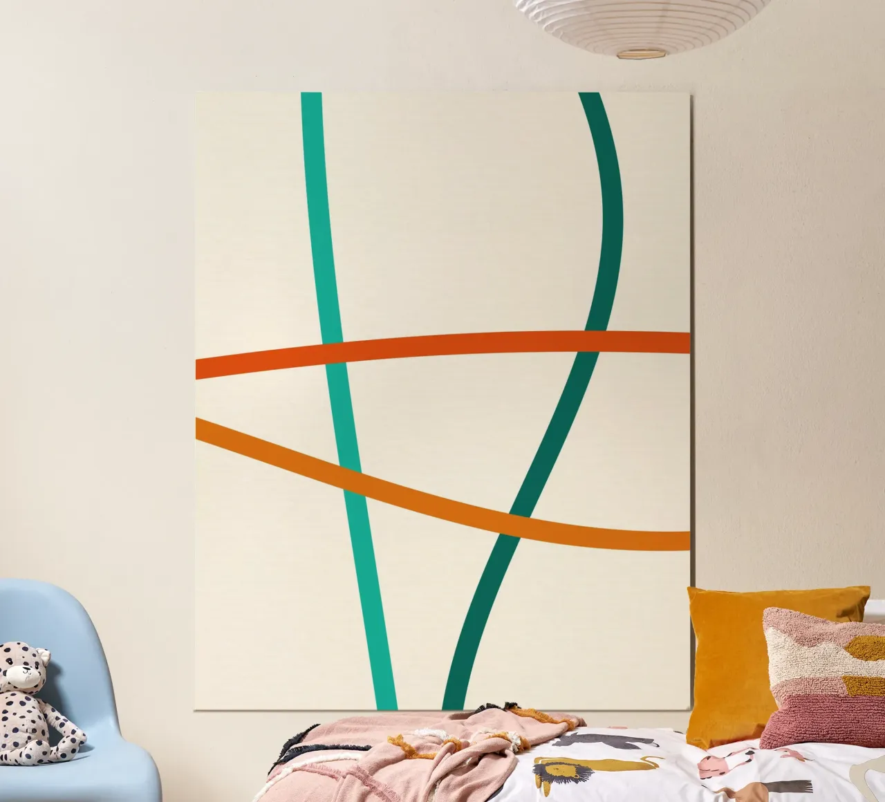 line colorful curve poster da Creaton