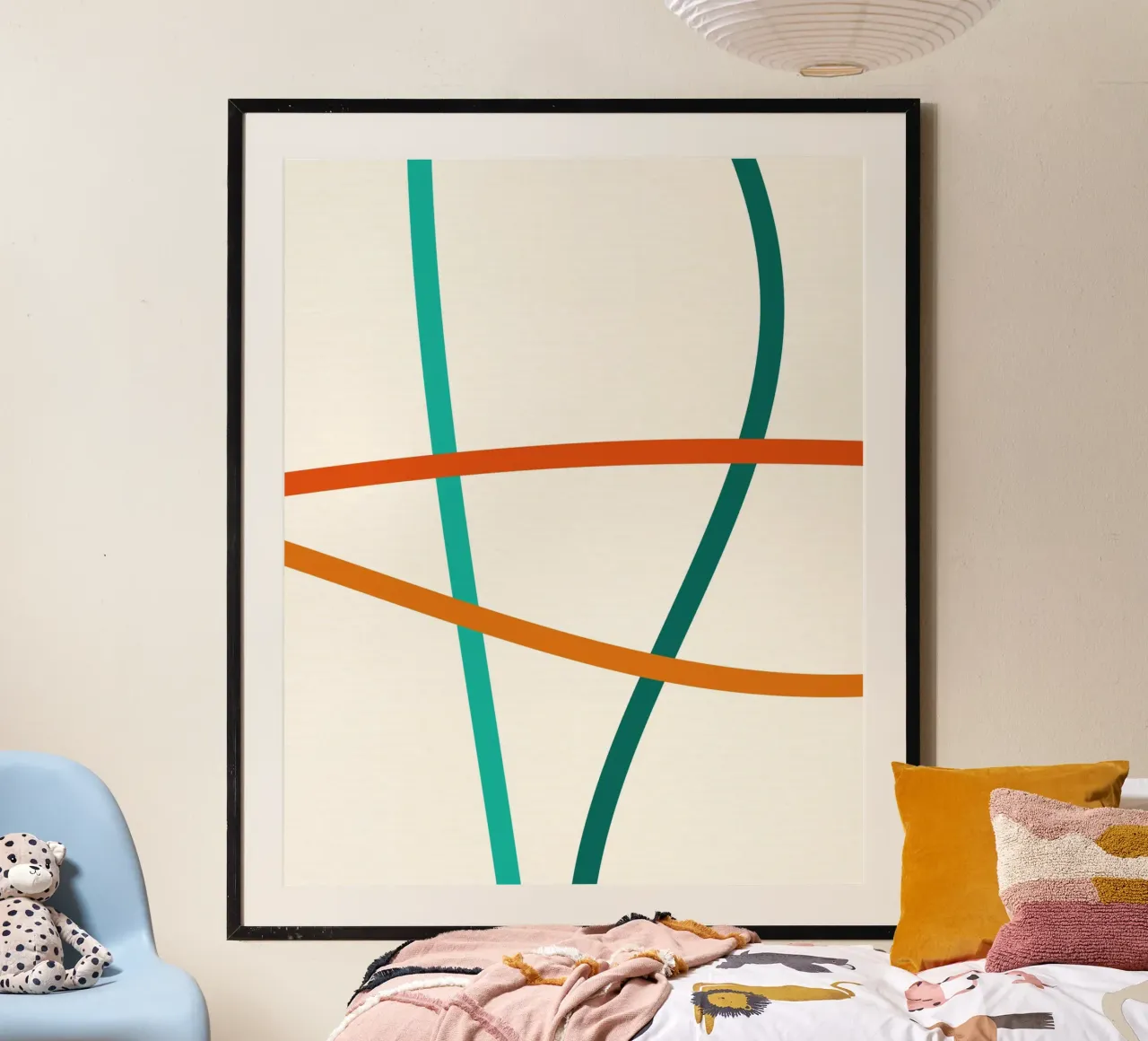 line colorful curve poster da Creaton