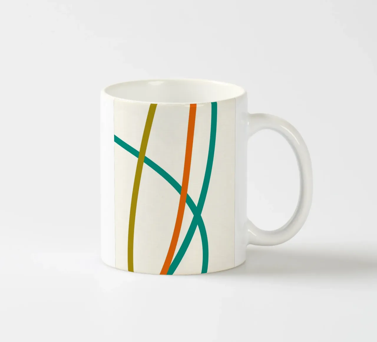 line colorful curve 02 keramische mok van Creaton
