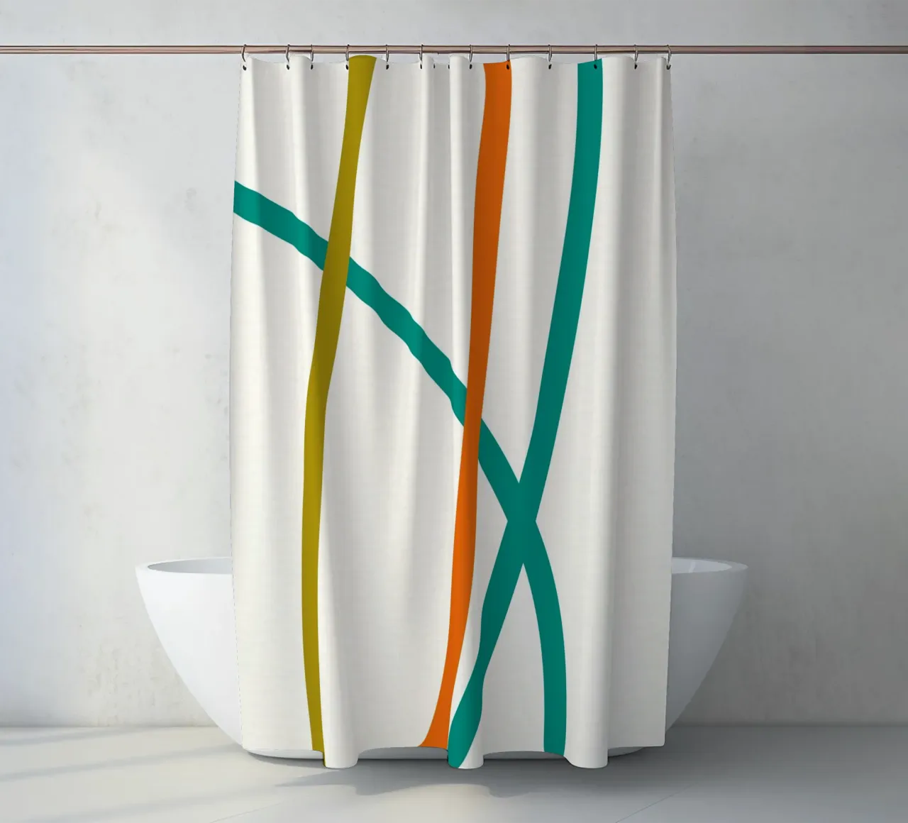 line colorful curve 02 tenda da doccia da Creaton