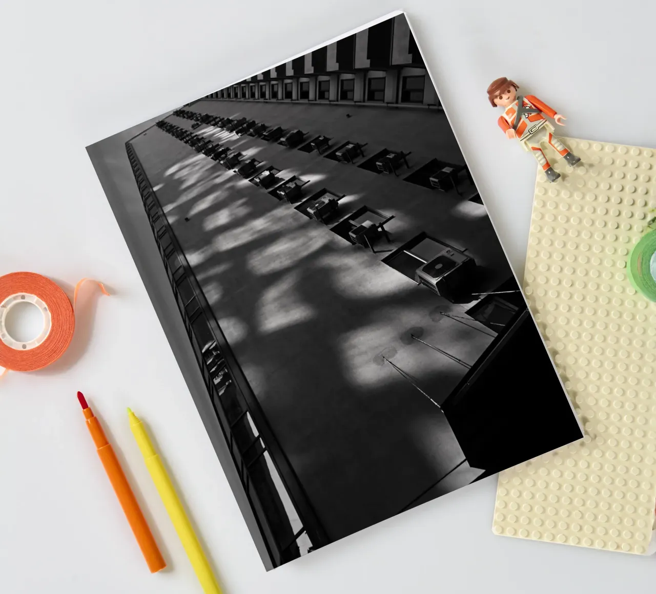 sky scape building shadow notebook by feny