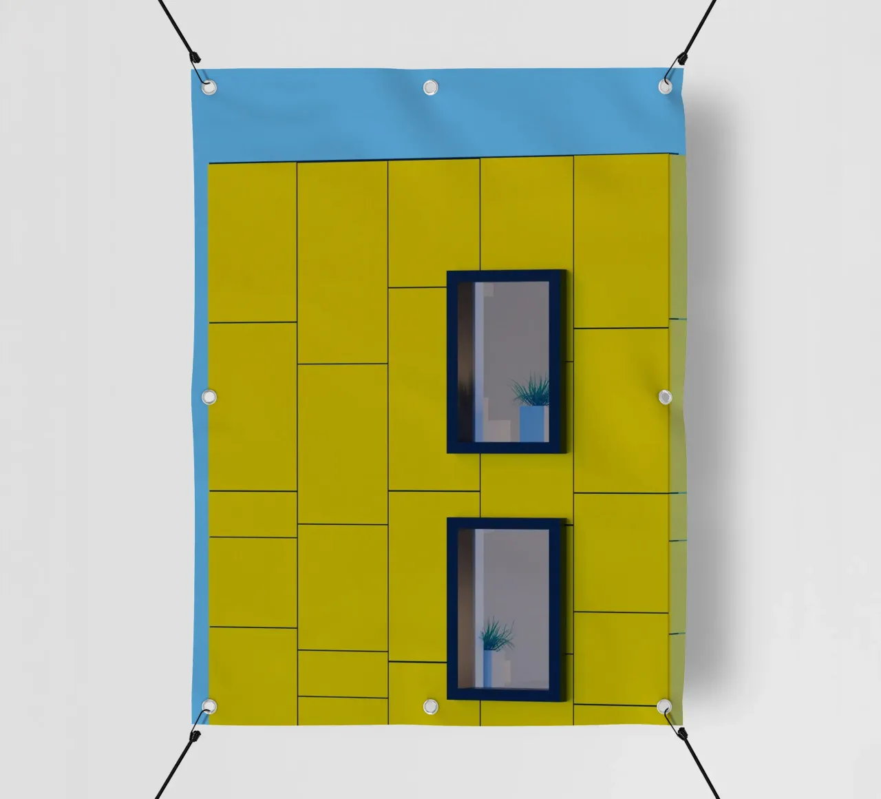 square building window telo in pvc da feny
