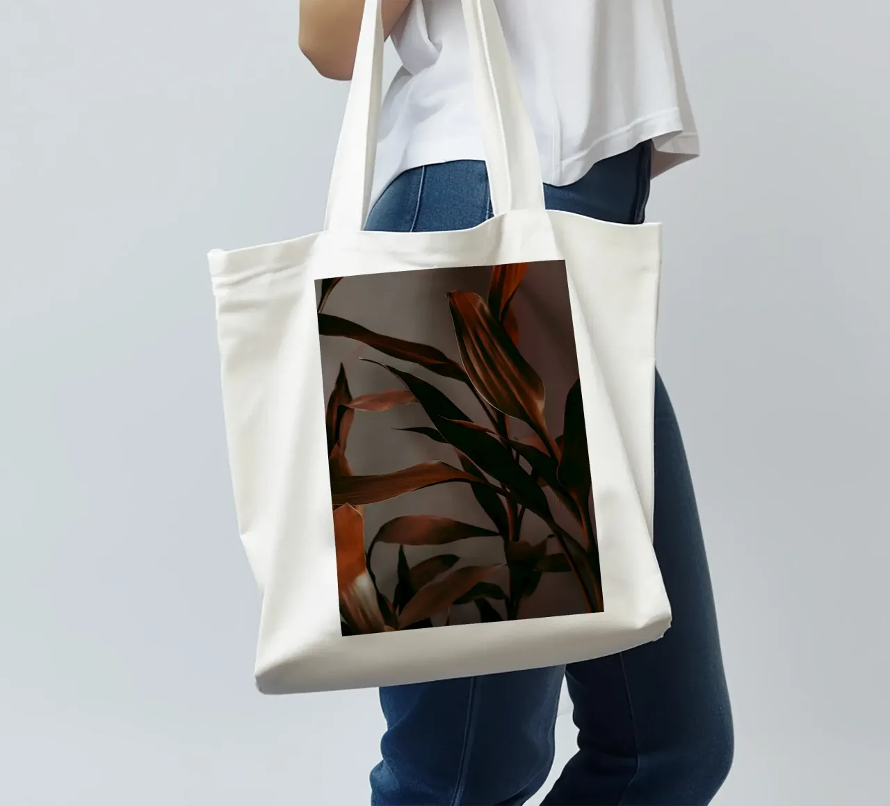 branch leaf in shadow borsa in juta da feny