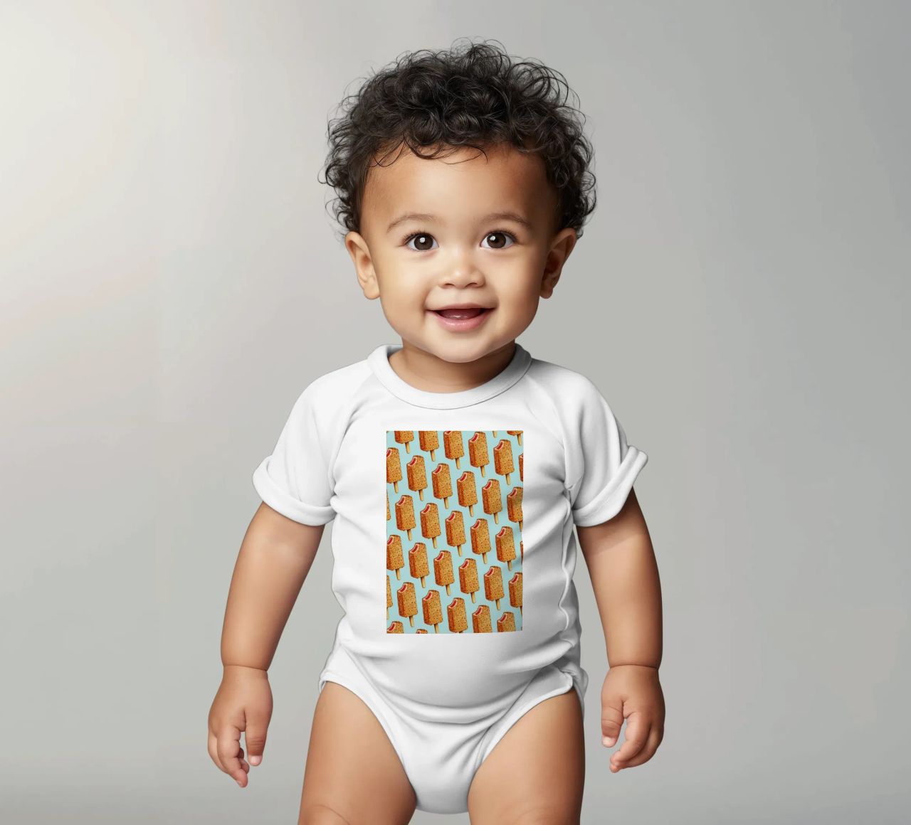 Strawberry Shortcake Popsicle Pattern body neonato maniche corte da Kelly Gilleran
