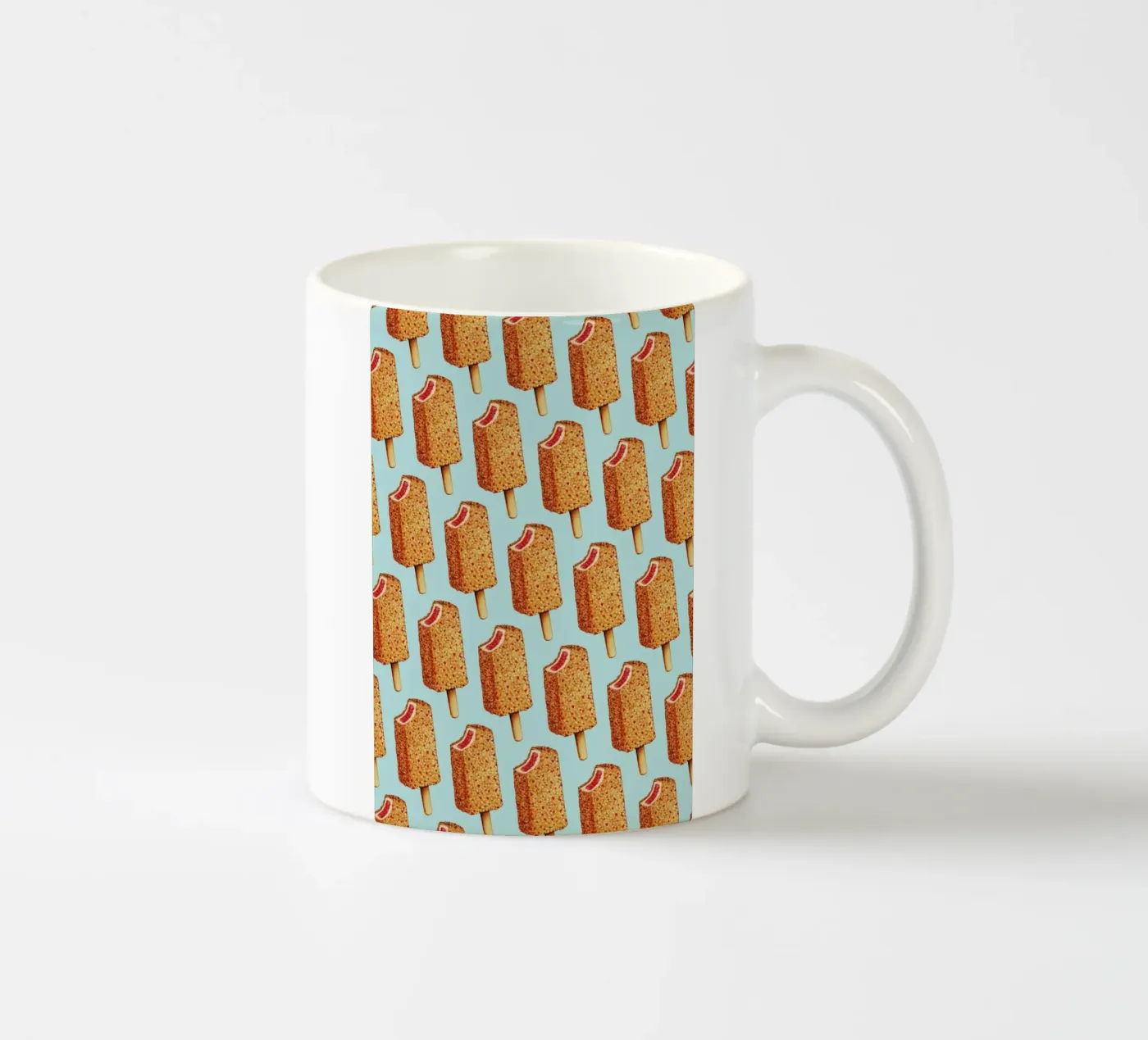Strawberry Shortcake Popsicle Pattern ceramic mug by Kelly Gilleran