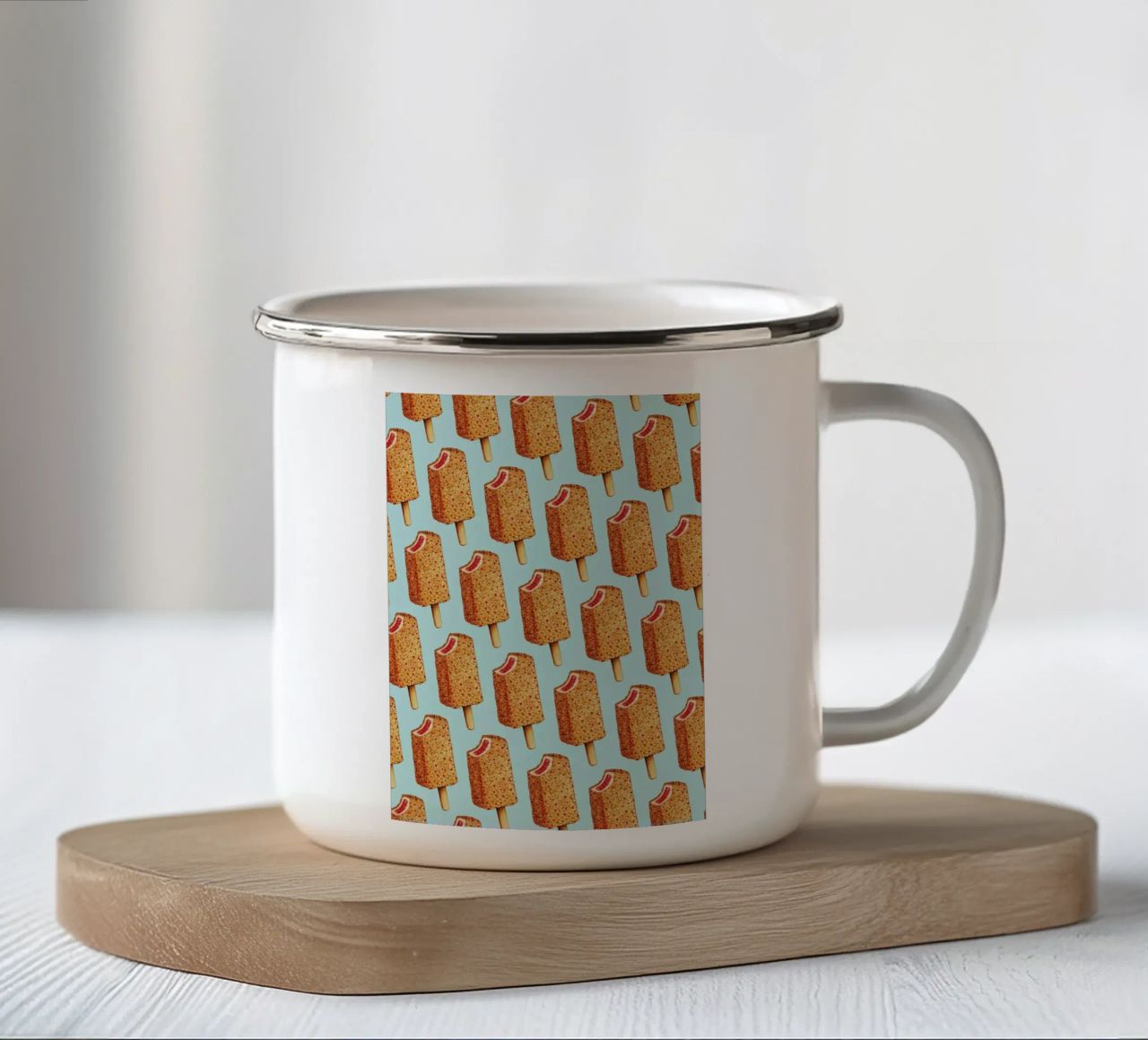 Strawberry Shortcake Popsicle Pattern tazza in smalto da Kelly Gilleran