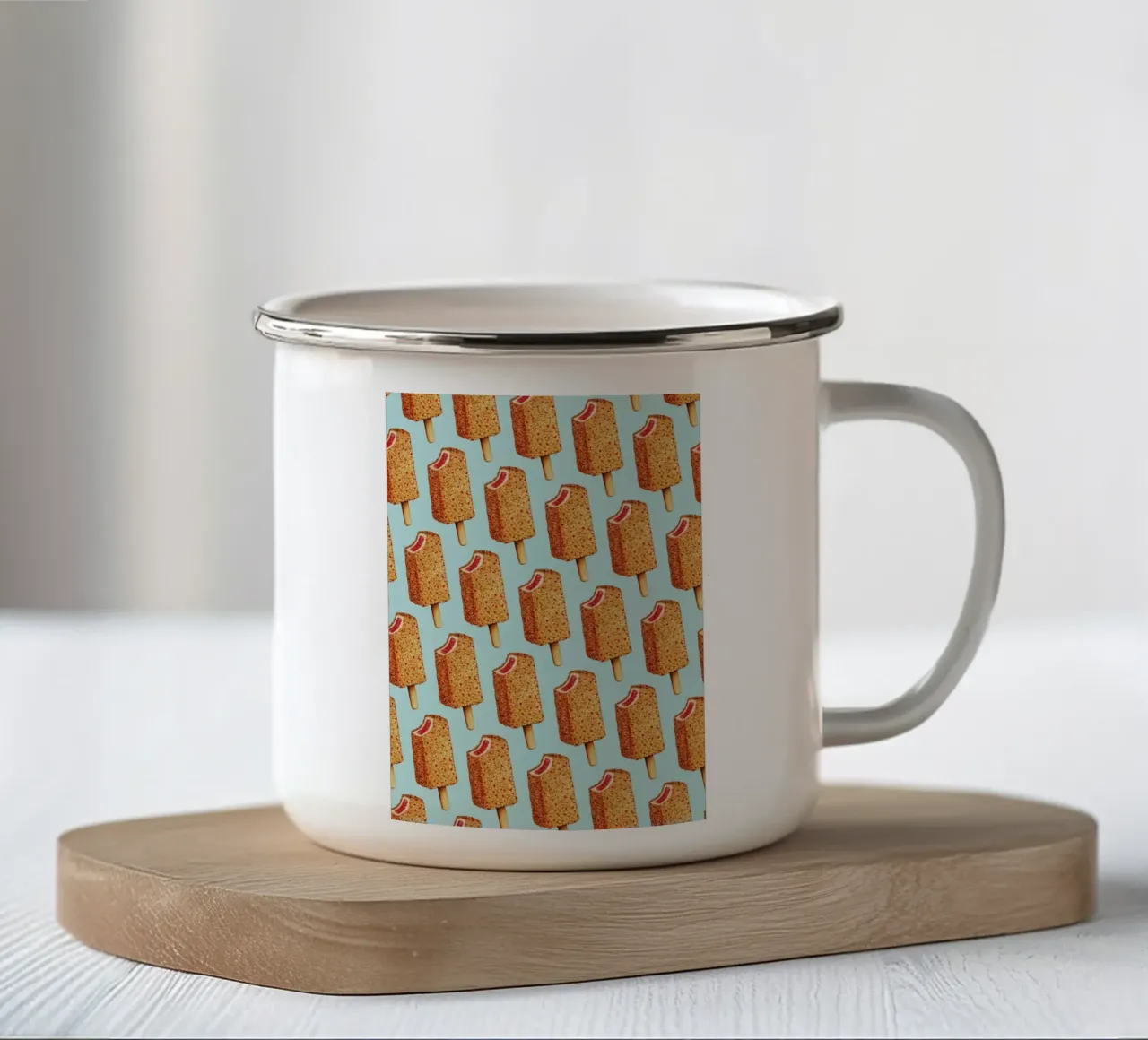 Strawberry Shortcake Popsicle Pattern mug en émail de Kelly Gilleran