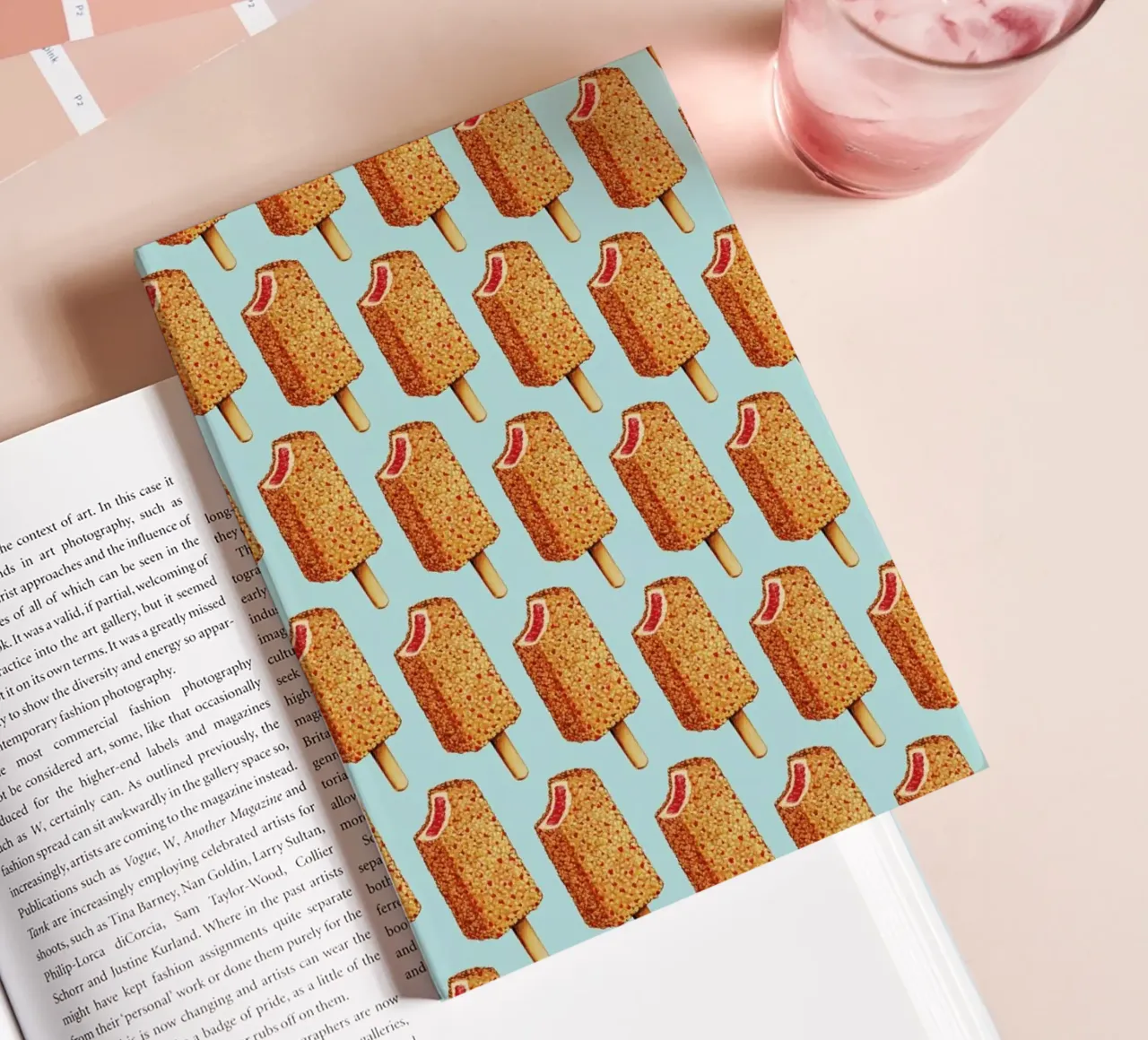 Strawberry Shortcake Popsicle Pattern notebook by Kelly Gilleran