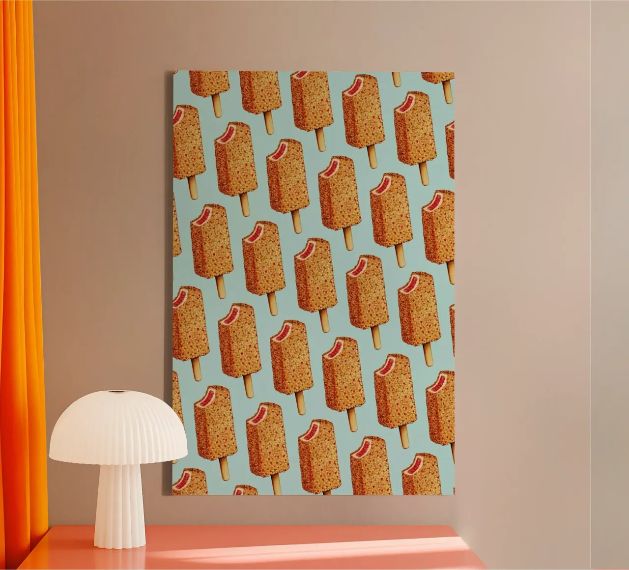 Strawberry Shortcake Popsicle Pattern lienzo de Kelly Gilleran