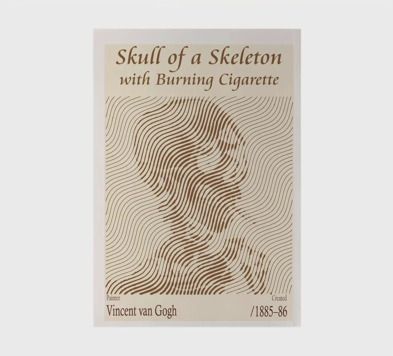 Skull of a Skeleton with Burning Cigarette Vincent van Gogh notebook by Doa Project