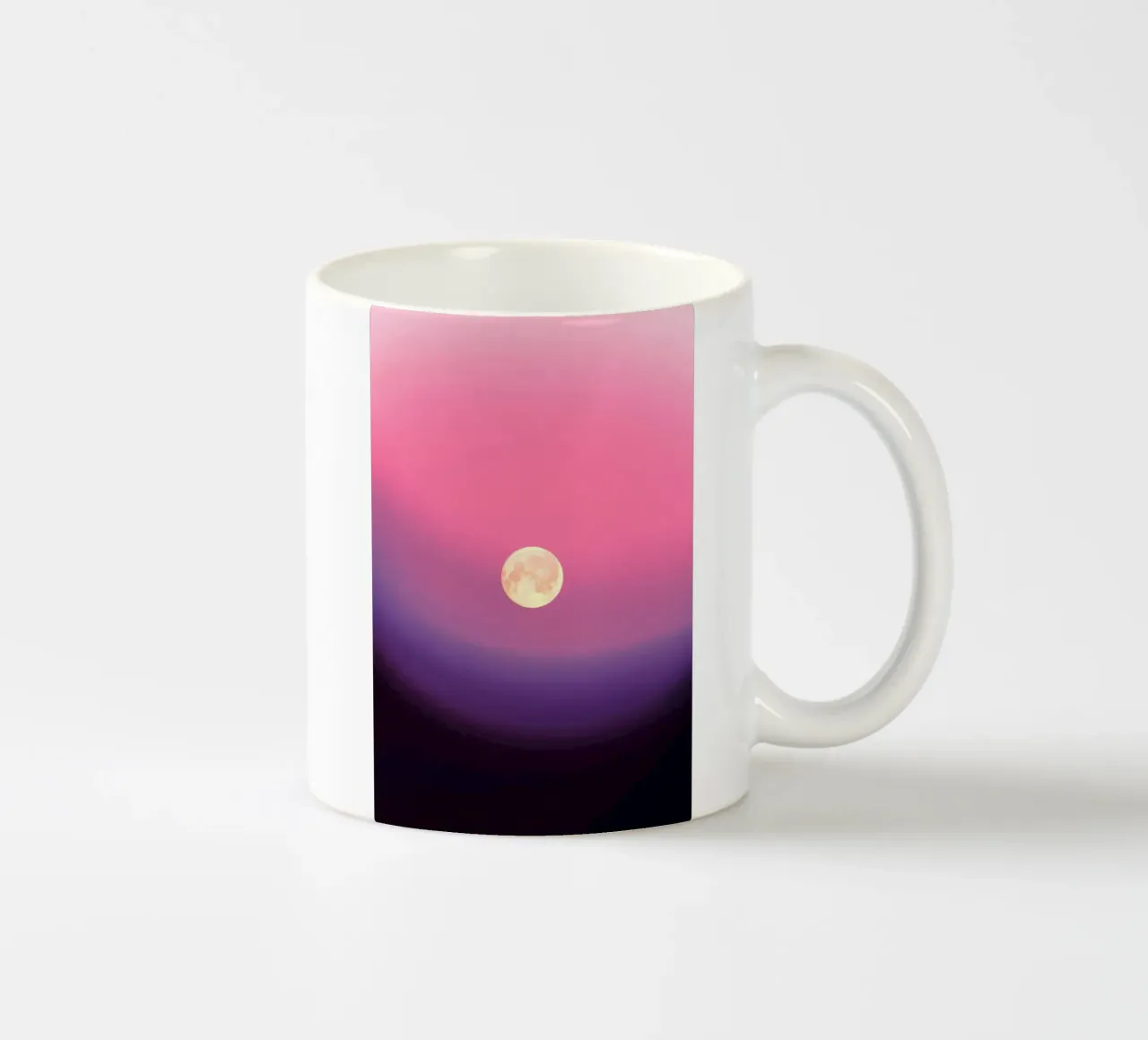 gradient pink and moon tazza in ceramica da feny