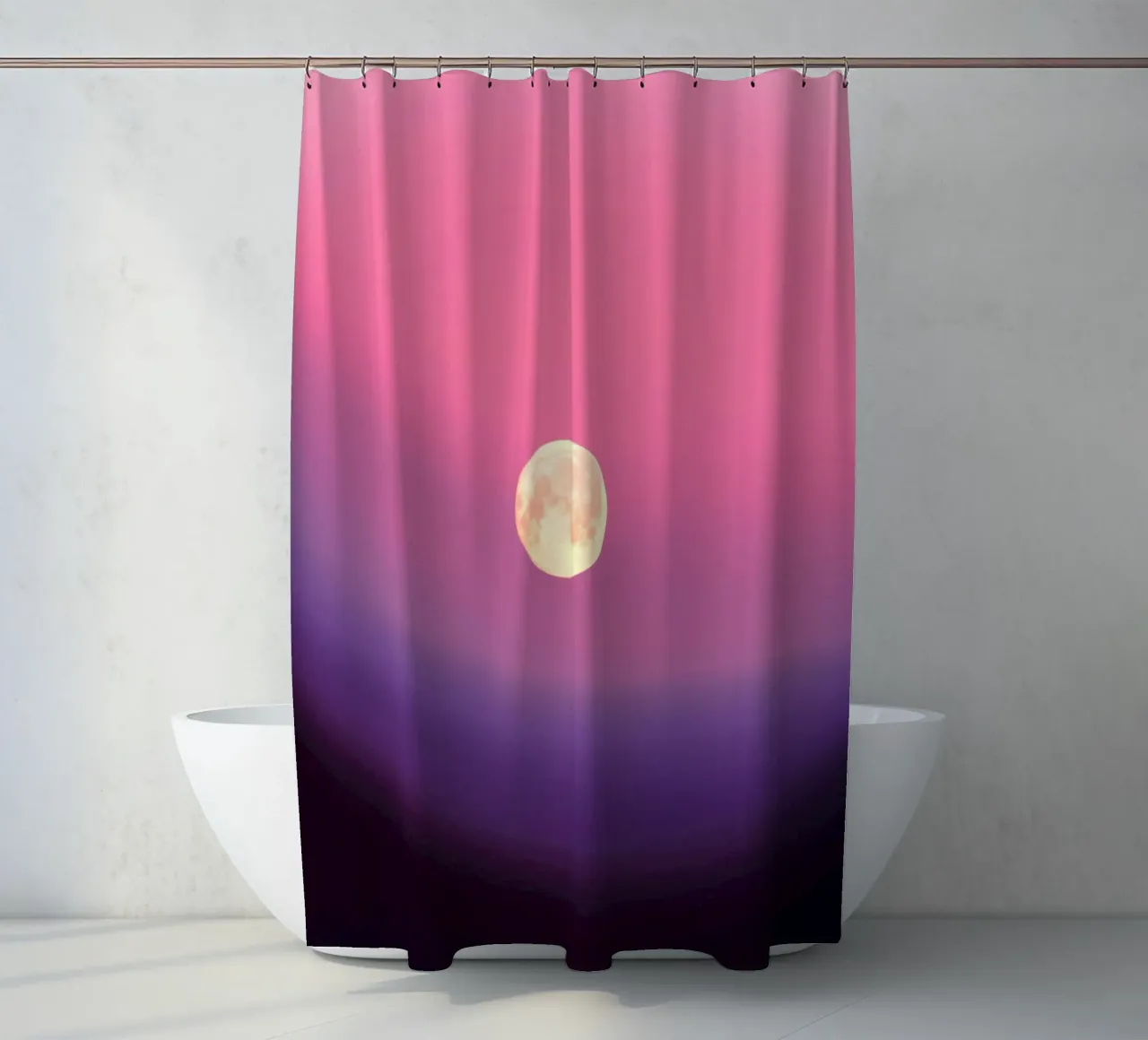 gradient pink and moon tenda da doccia da feny