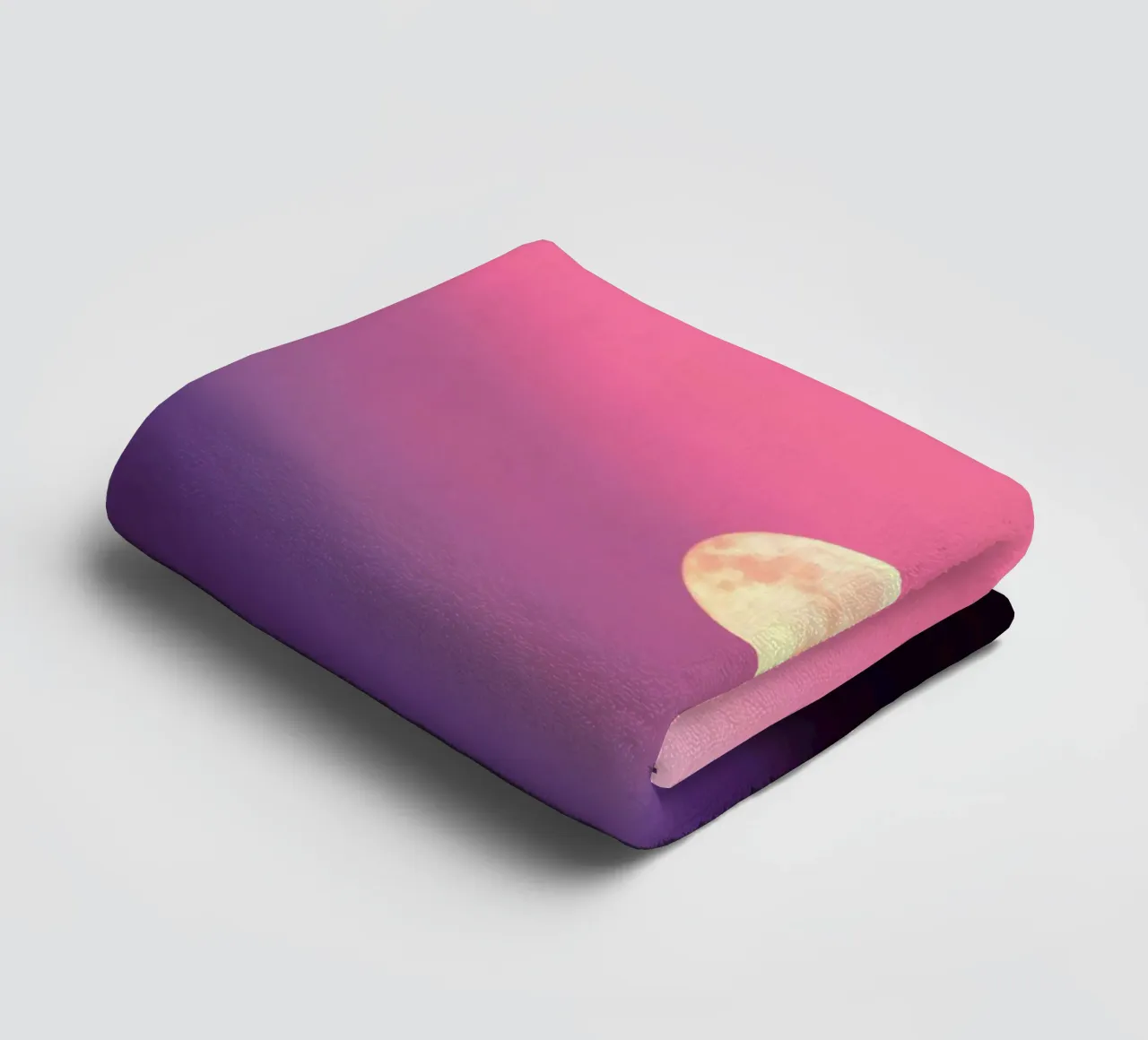 gradient pink and moon asciugamano da bagno da feny