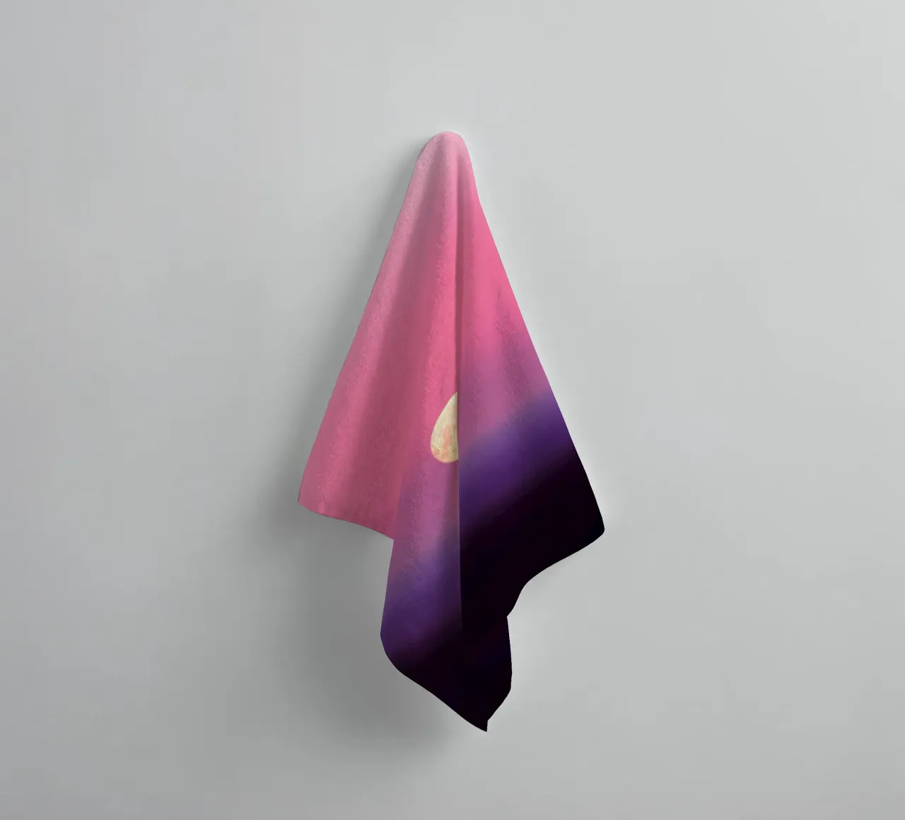 gradient pink and moon asciugamano da bagno da feny