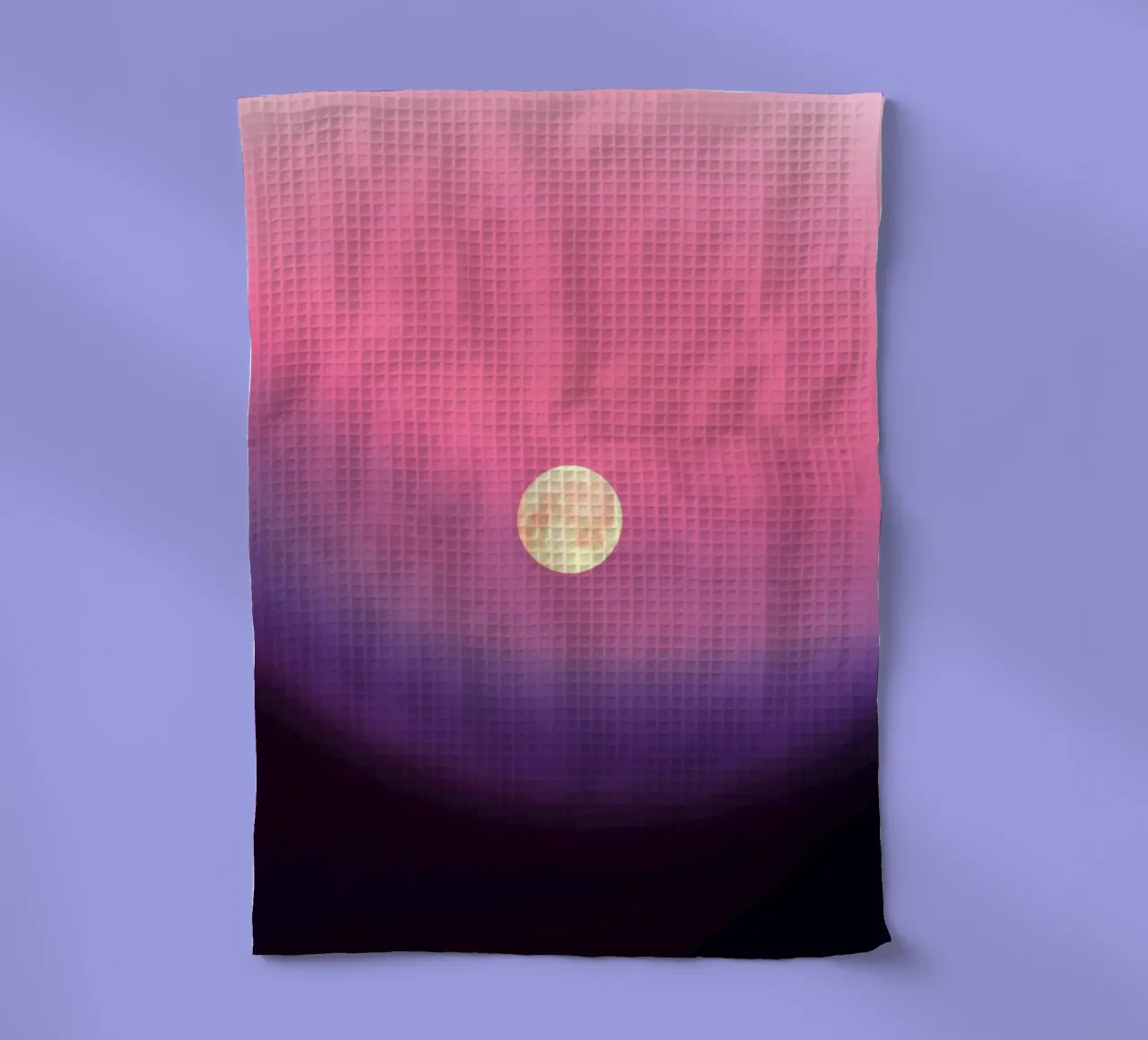gradient pink and moon canovaccio da cucina da feny