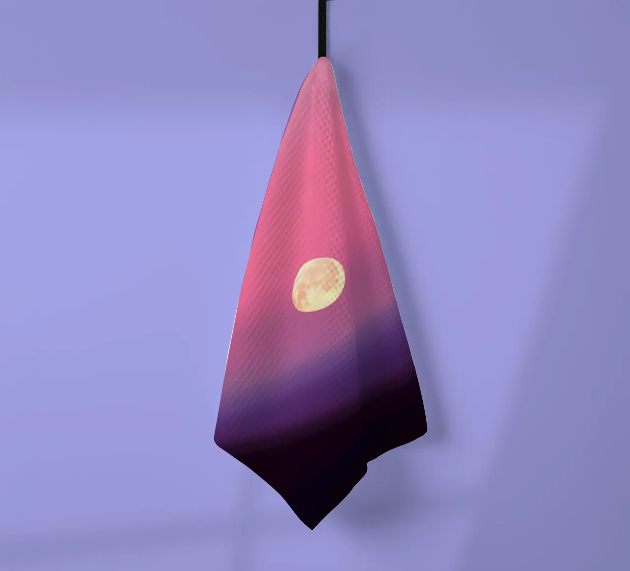 gradient pink and moon canovaccio da cucina da feny