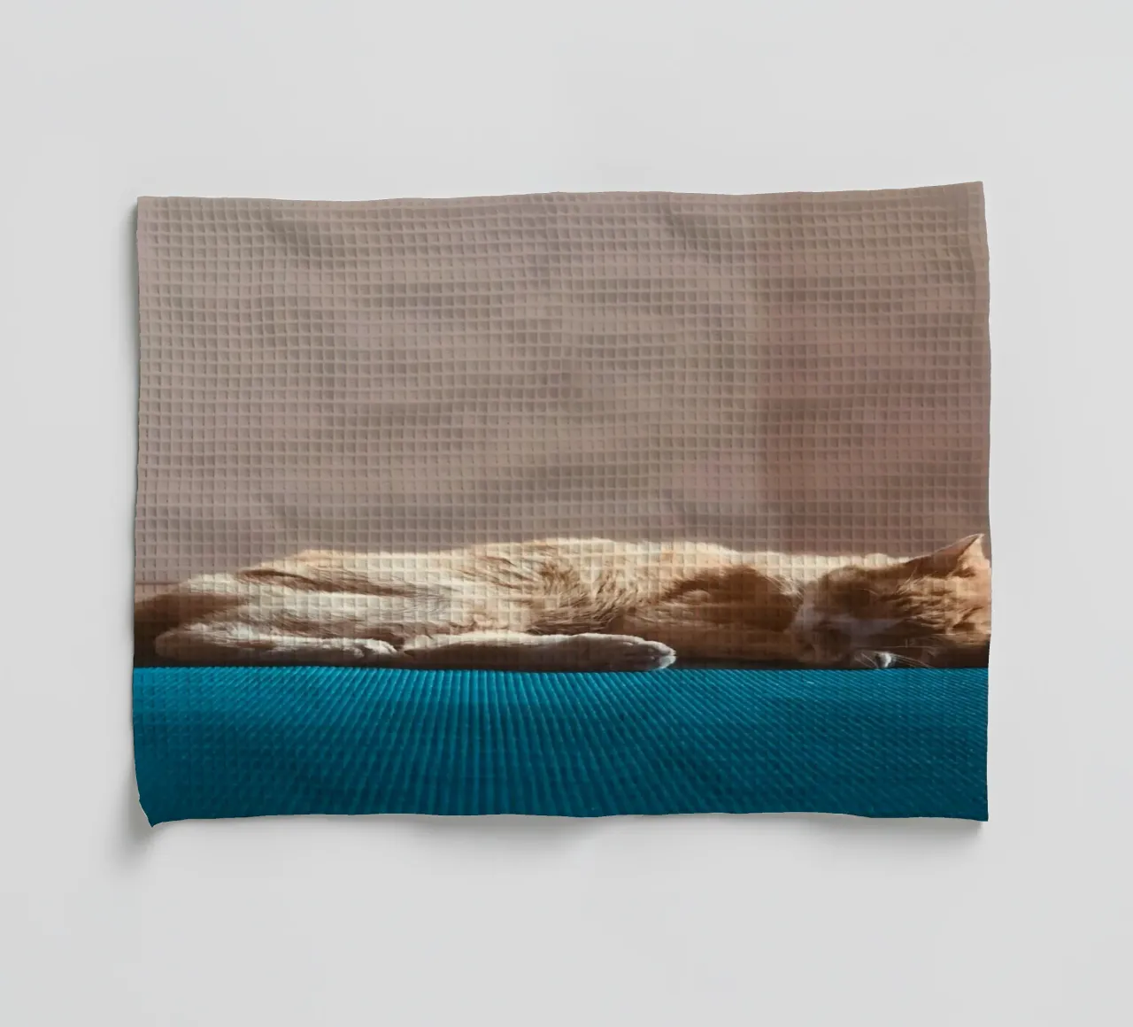 sleeping cat in the house Geschirrtuch von feny