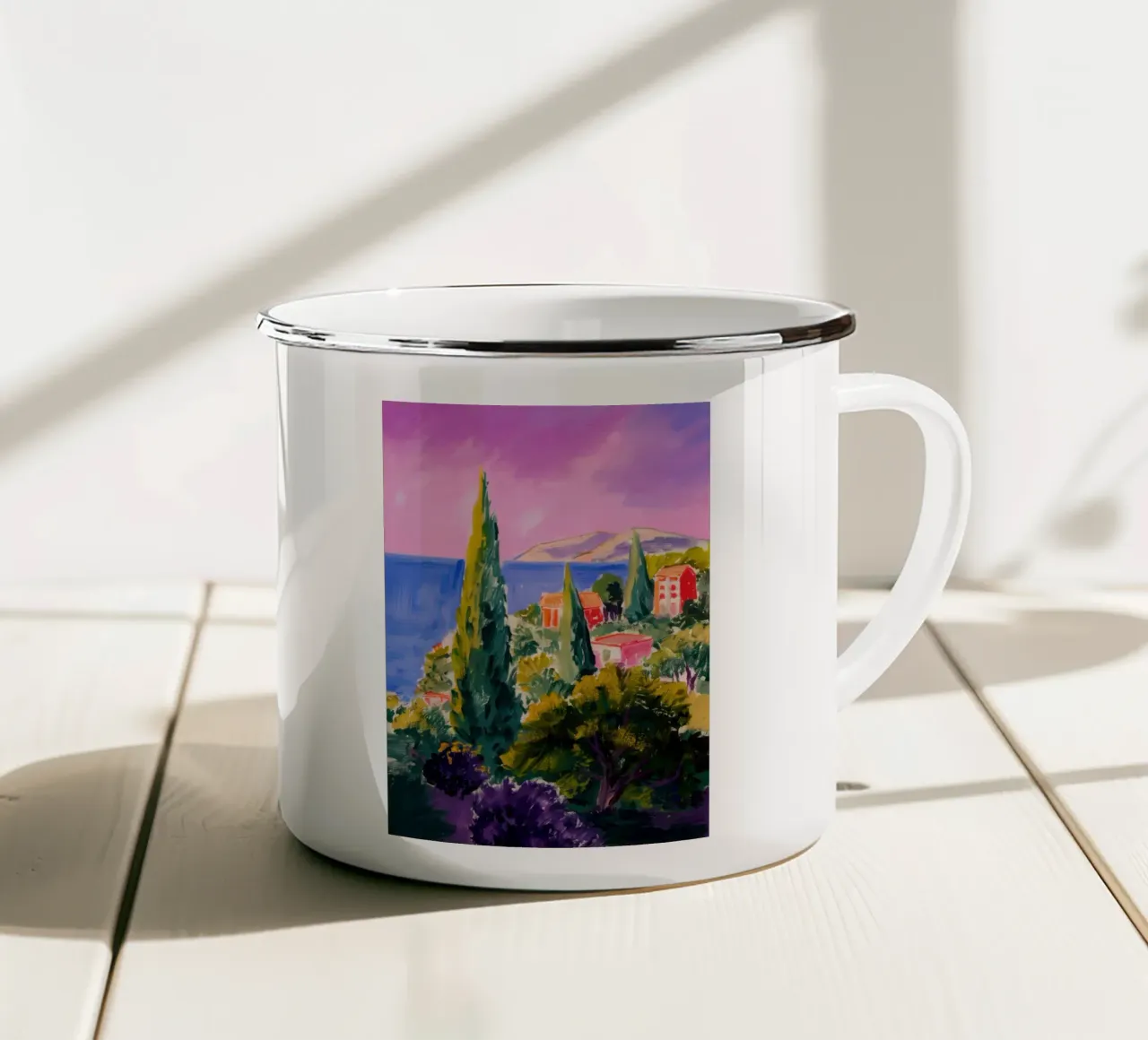 Vista Cliffside Cypress tazza in smalto da Angkasa Mist