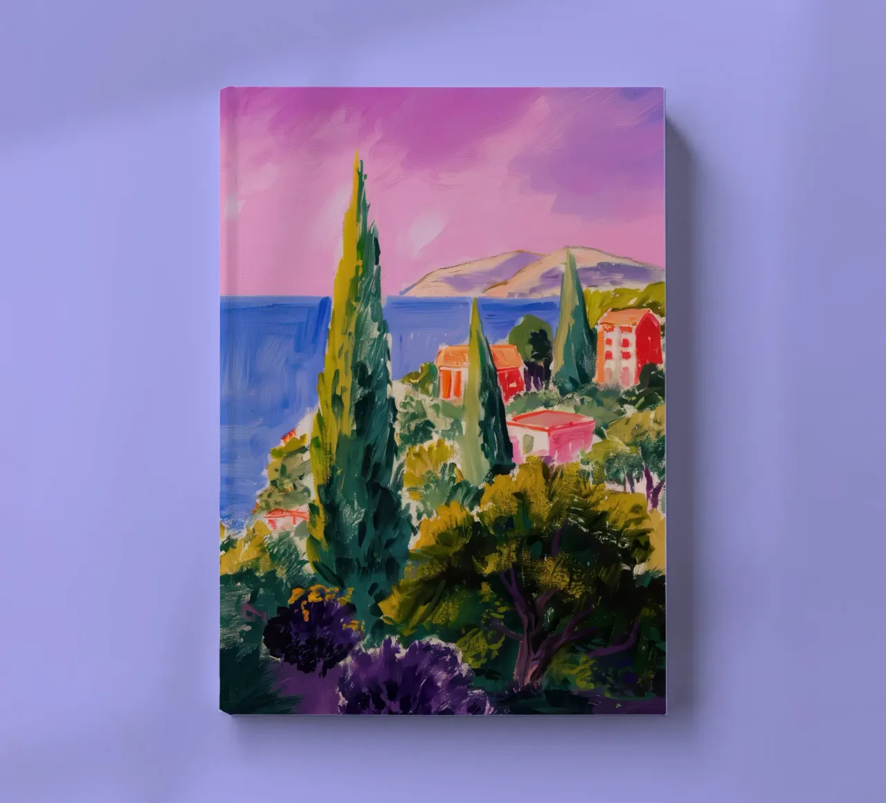 Cliffside Cypress View notebook by Angkasa Mist