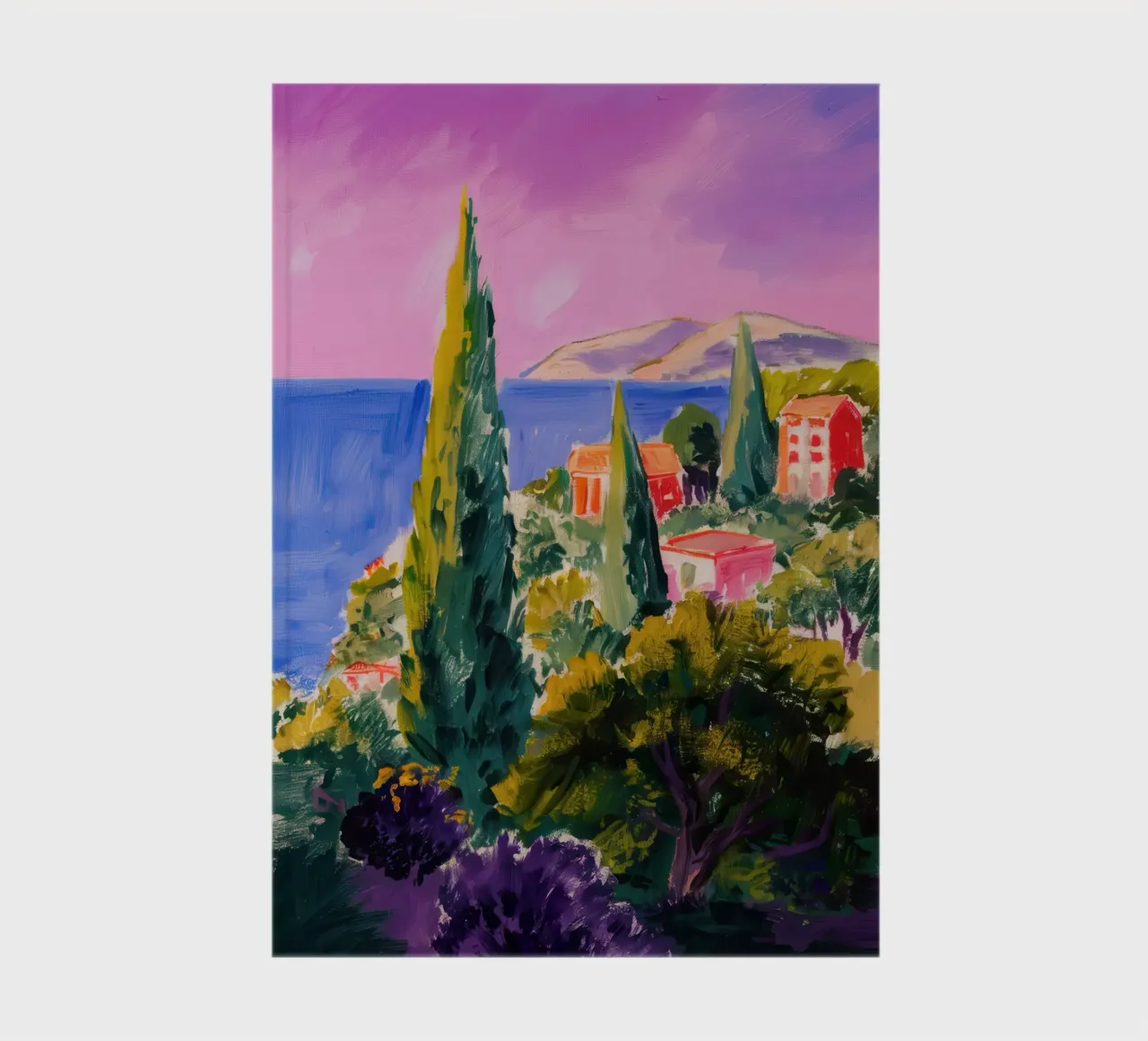 Cliffside Cypress View notebook by Angkasa Mist