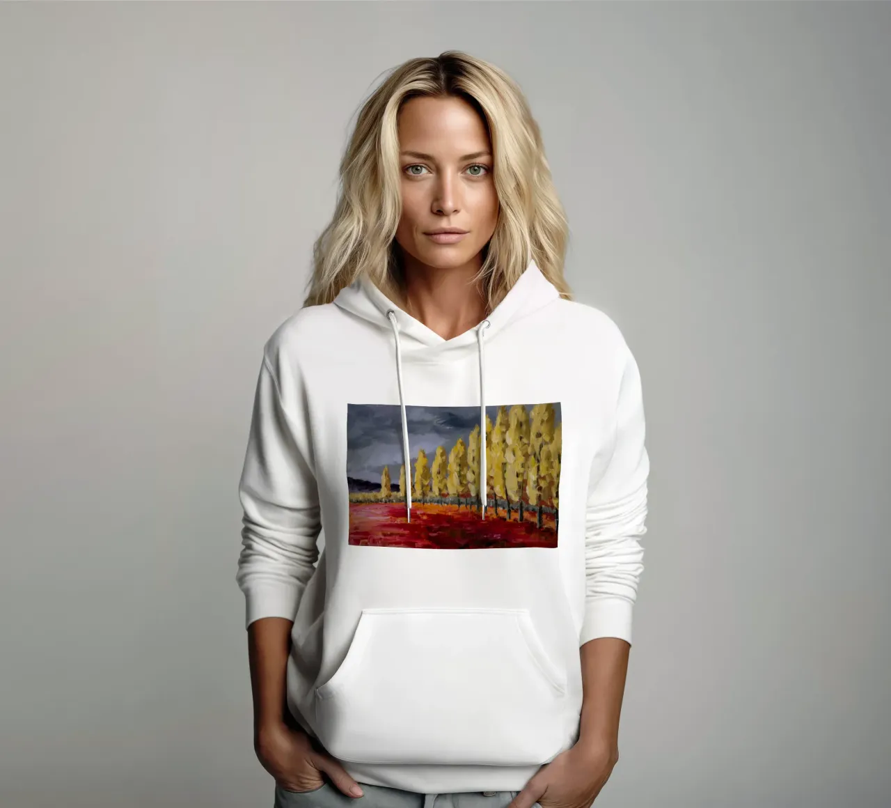 Riflessi d'oro d'autunno felpa con cappuccio da Angkasa Mist