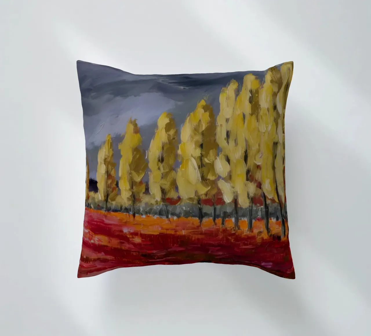 Riflessi d'oro d'autunno cuscino da Angkasa Mist