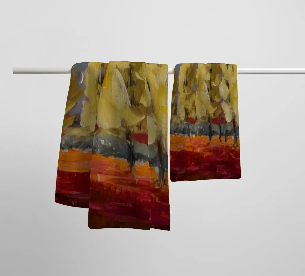 Riflessi d'oro d'autunno asciugamano da bagno da Angkasa Mist
