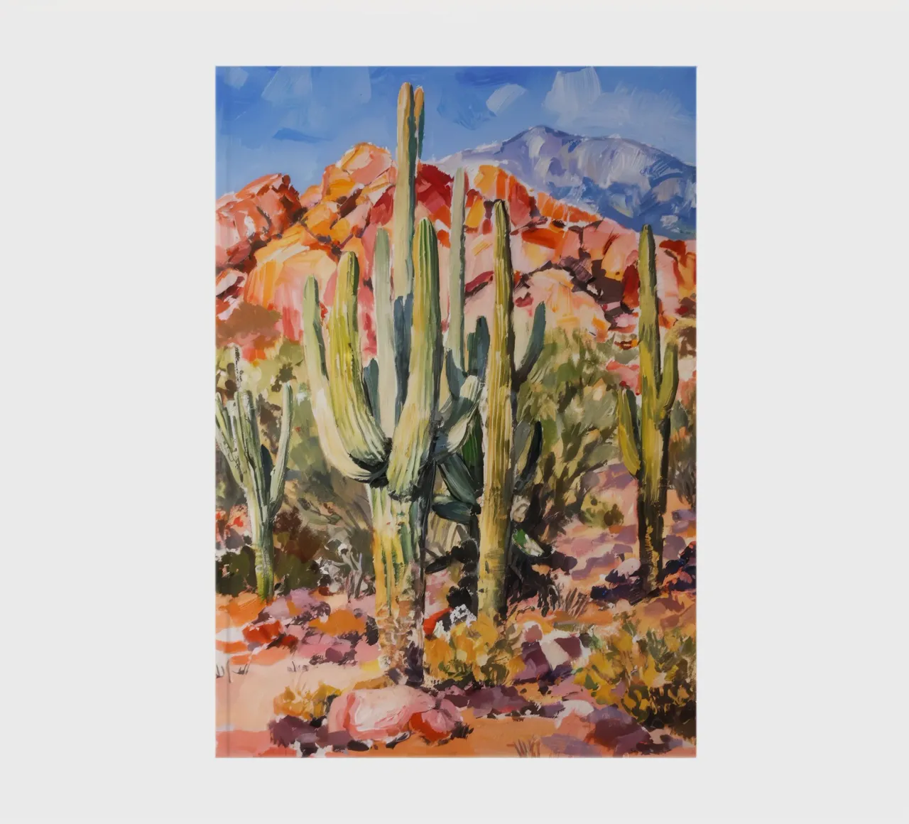 Desert Cactus Sentinel notebook by Angkasa Mist