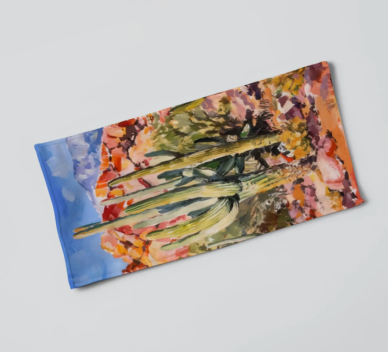 Desert Cactus Sentinel towel by Angkasa Mist