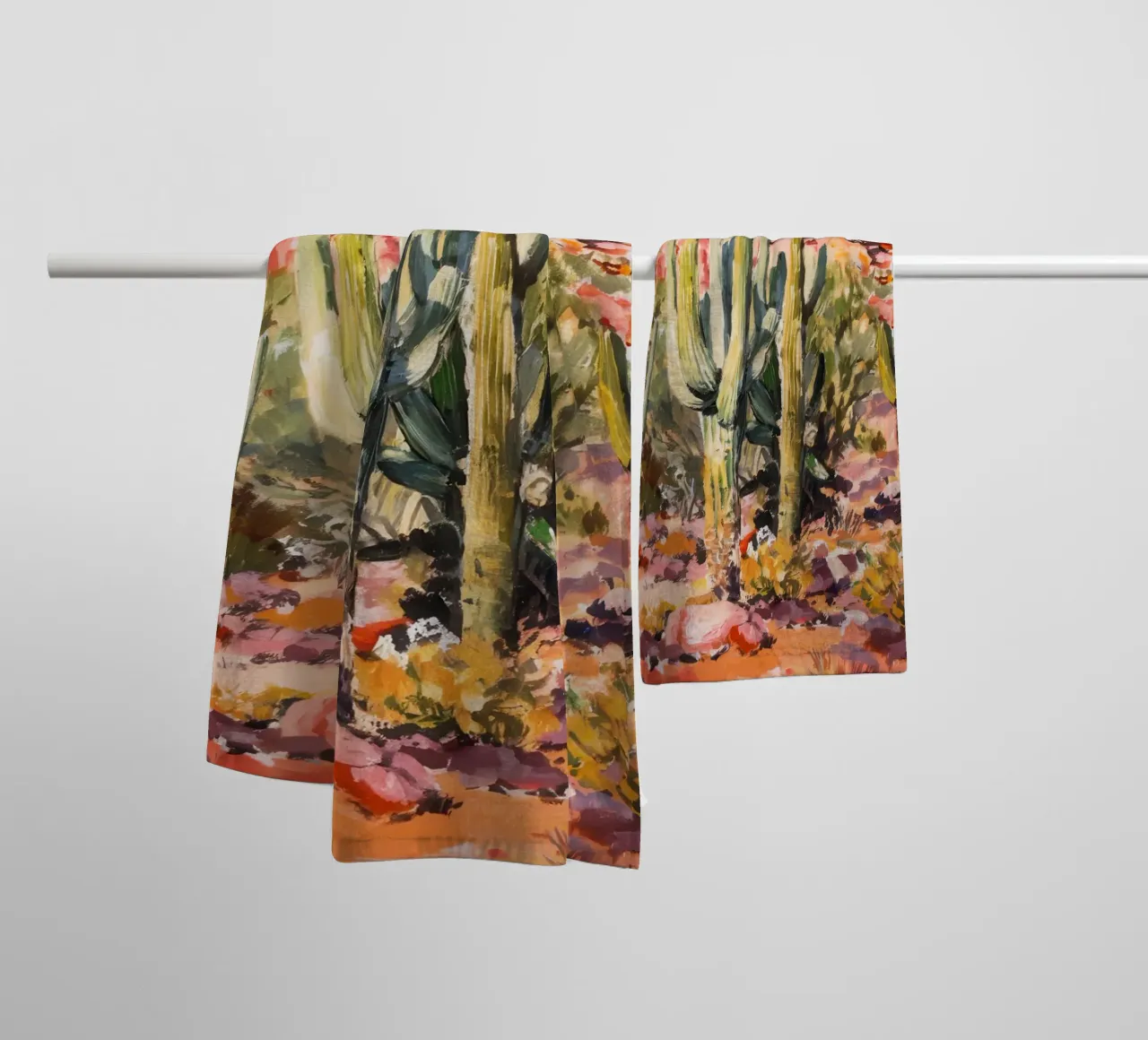 Desert Cactus Sentinel towel by Angkasa Mist