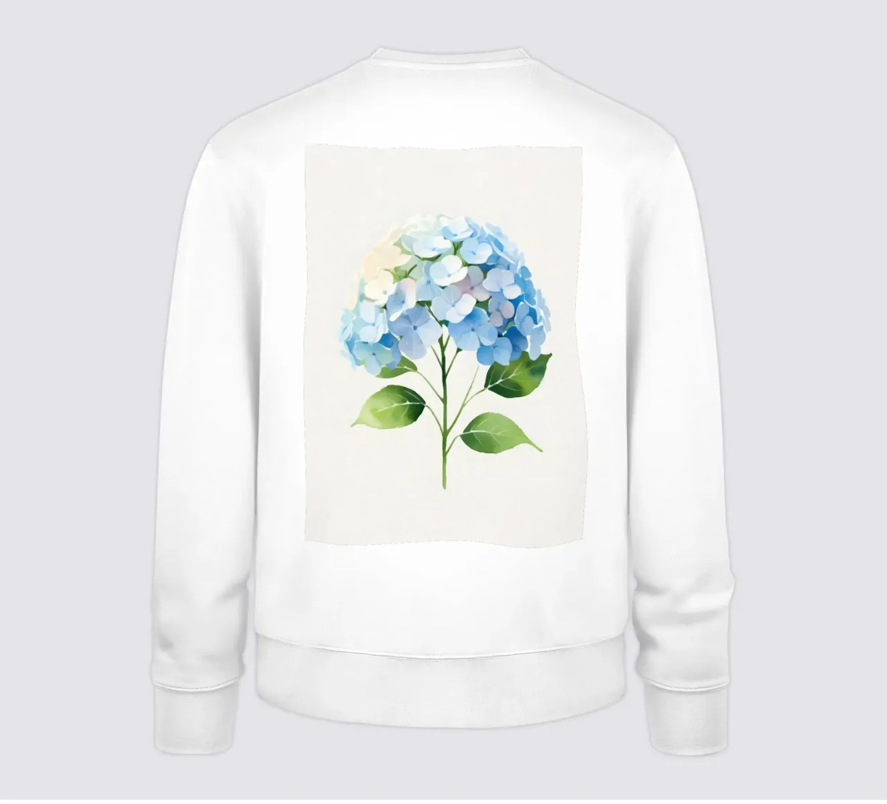 Poster minimalista con ortensie acquerellate felpa da Bloom And Brush