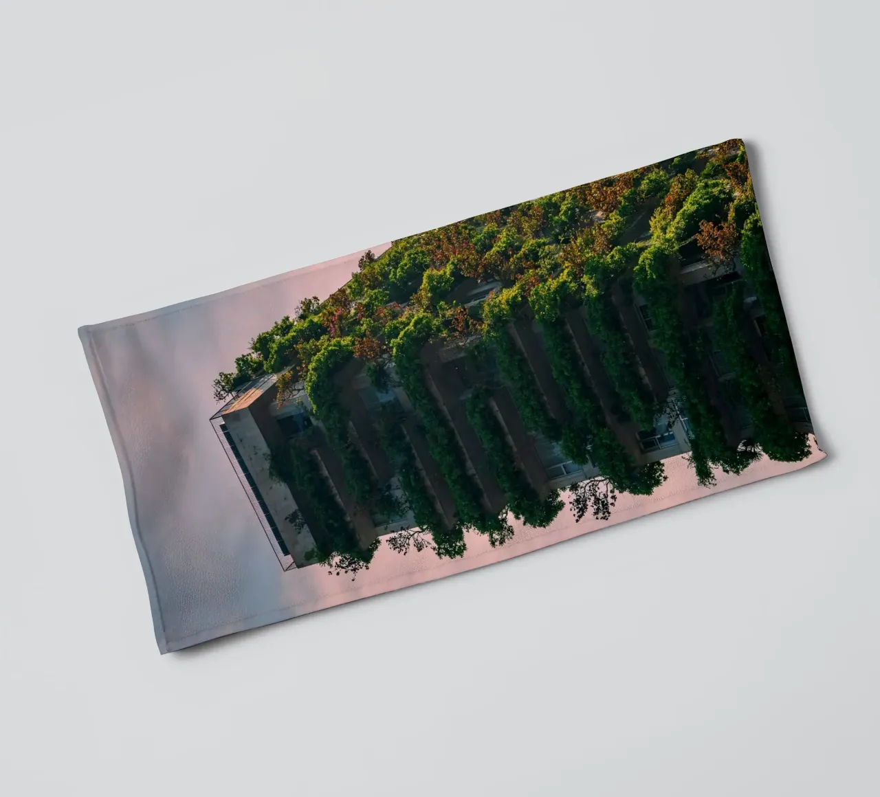 skyscape forest building asciugamano da bagno da feny