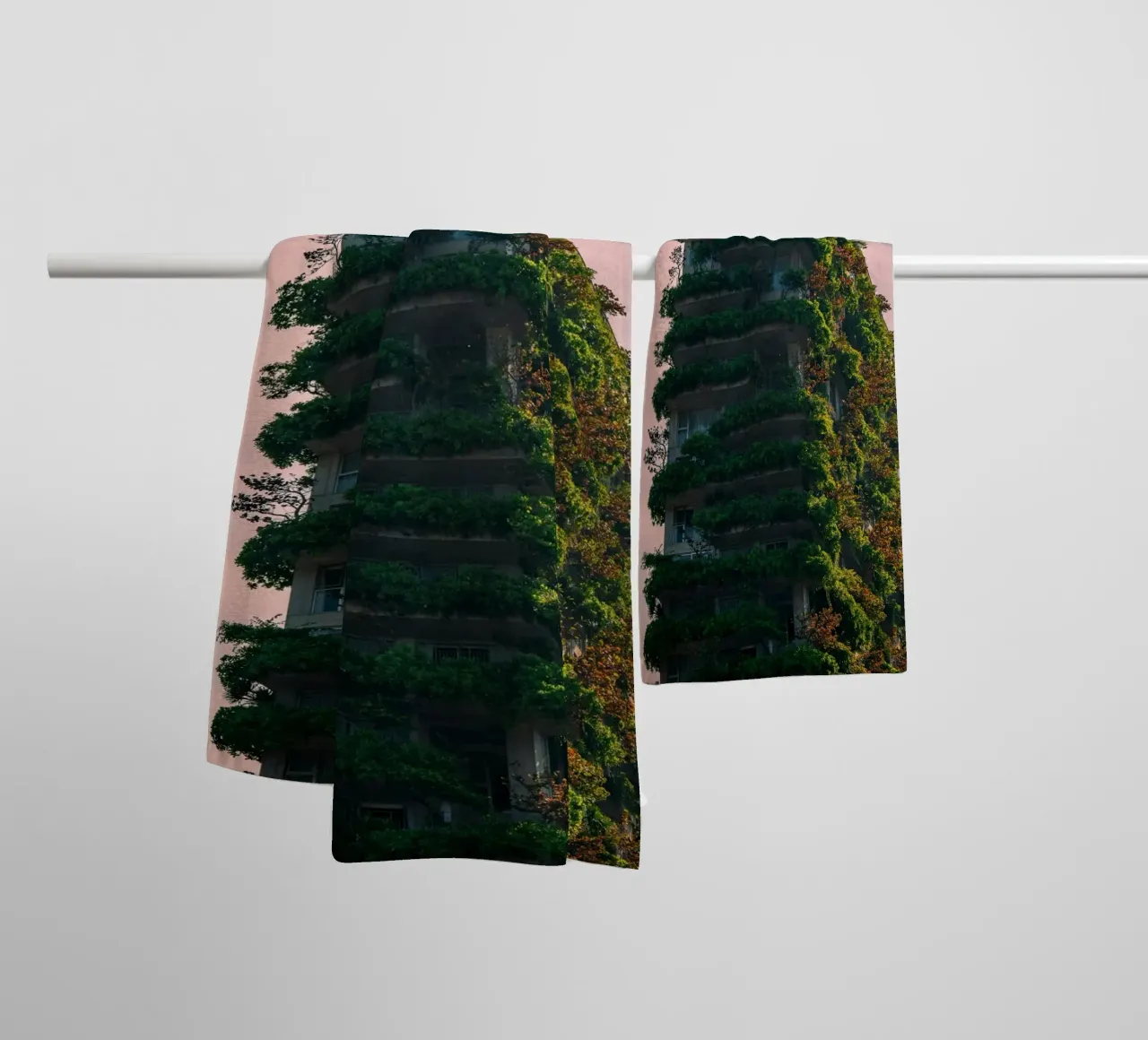 skyscape forest building asciugamano da bagno da feny