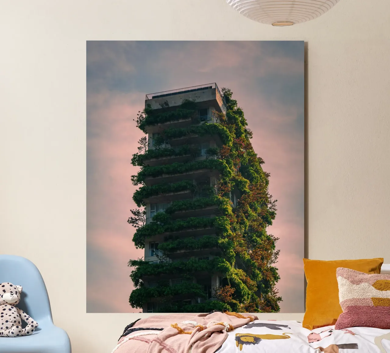 skyscape forest building alluminio dibond da feny