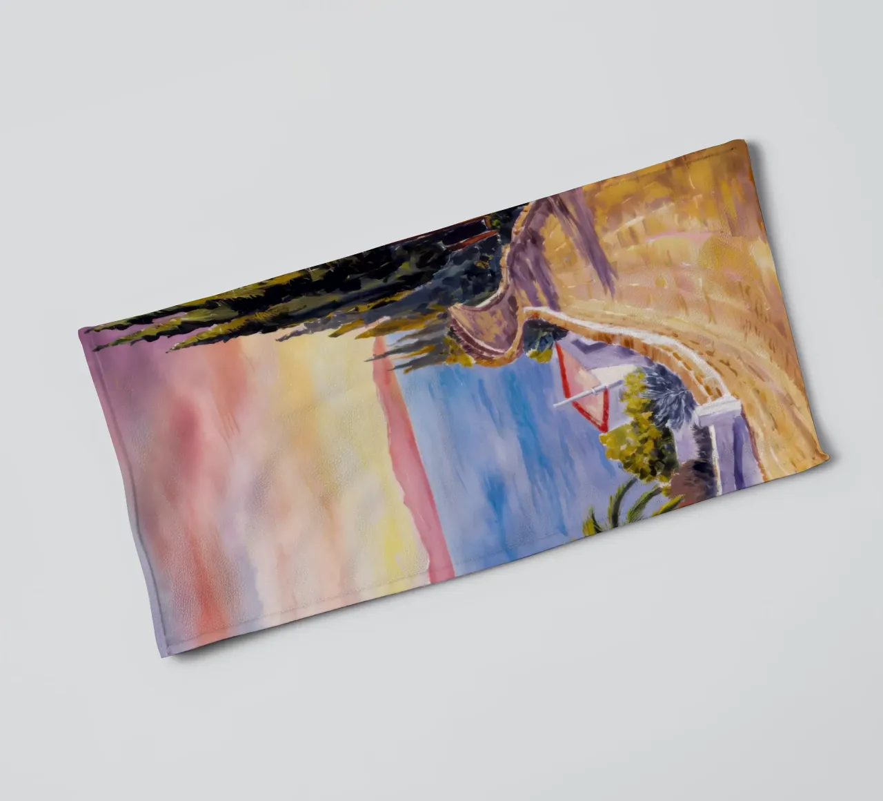 Coastal Road Descent towel by Angkasa Mist