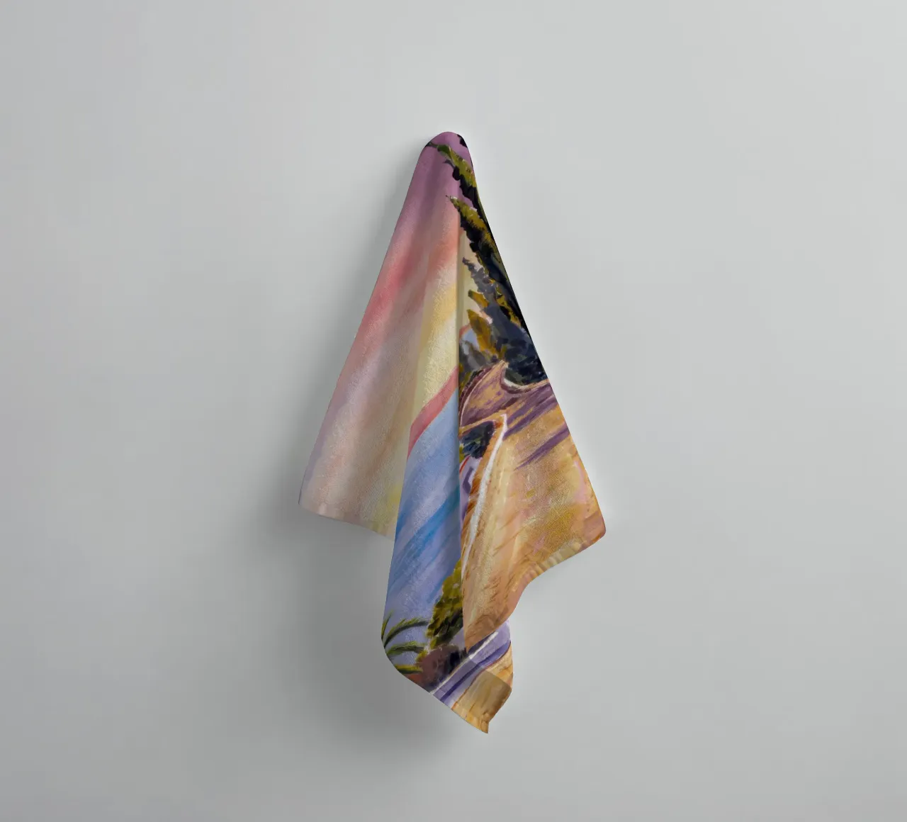 Coastal Road Descent towel by Angkasa Mist