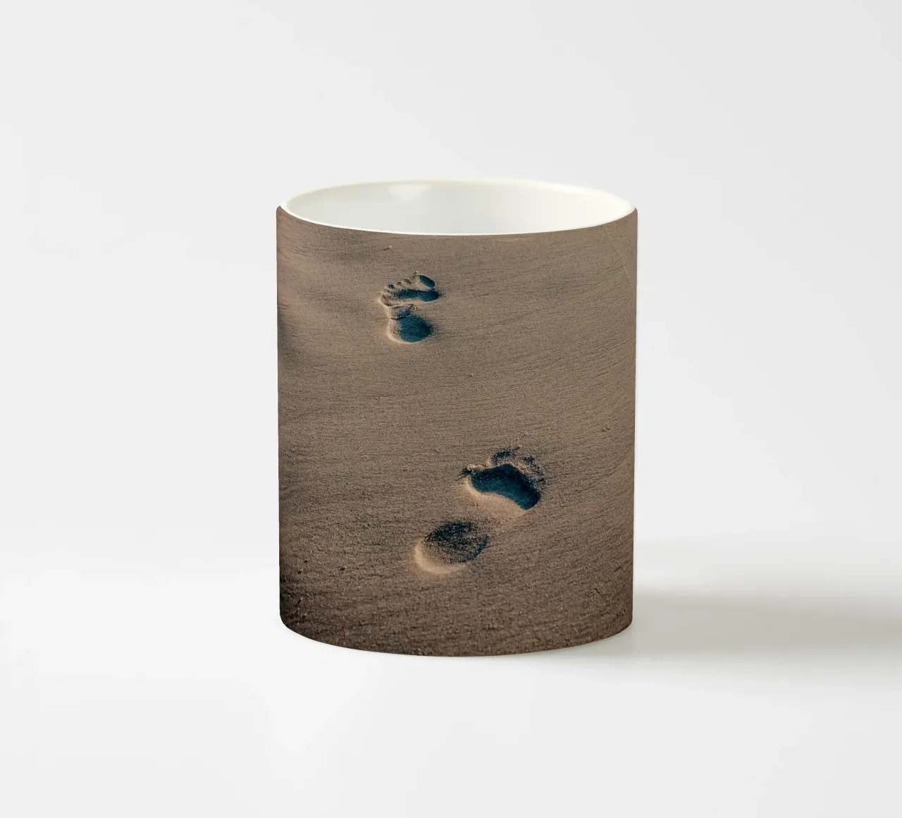 footprint walk tazza in ceramica da feny