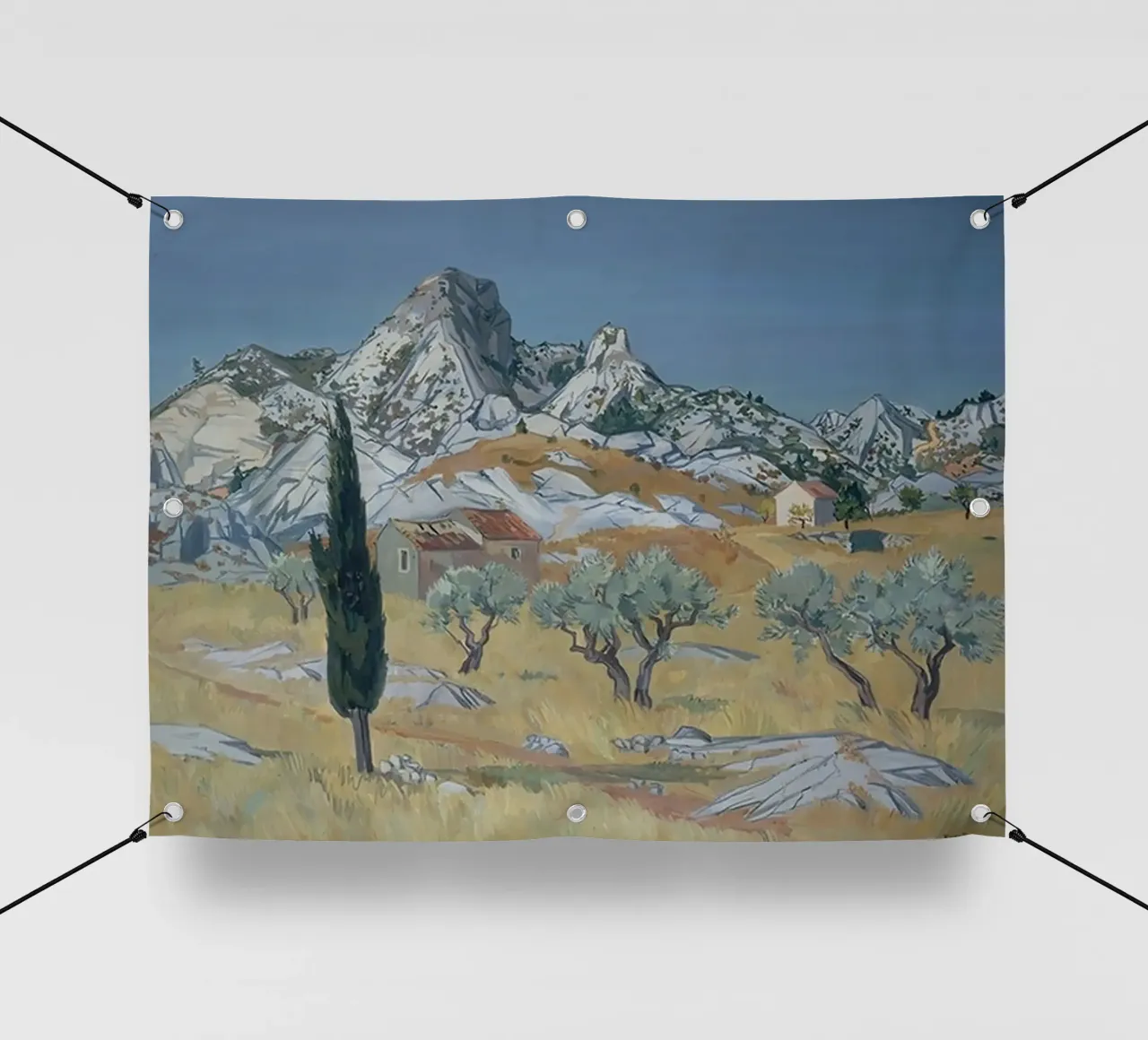 Paesaggio delle Alpilles telo in pvc da Peteriespinoza Studio