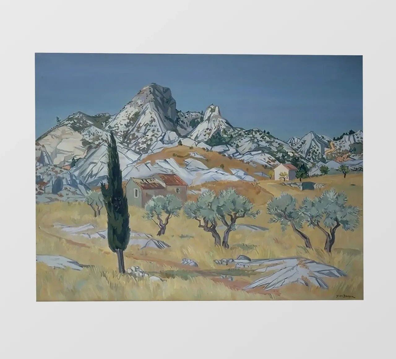 Paesaggio delle Alpilles telo in pvc da Peteriespinoza Studio
