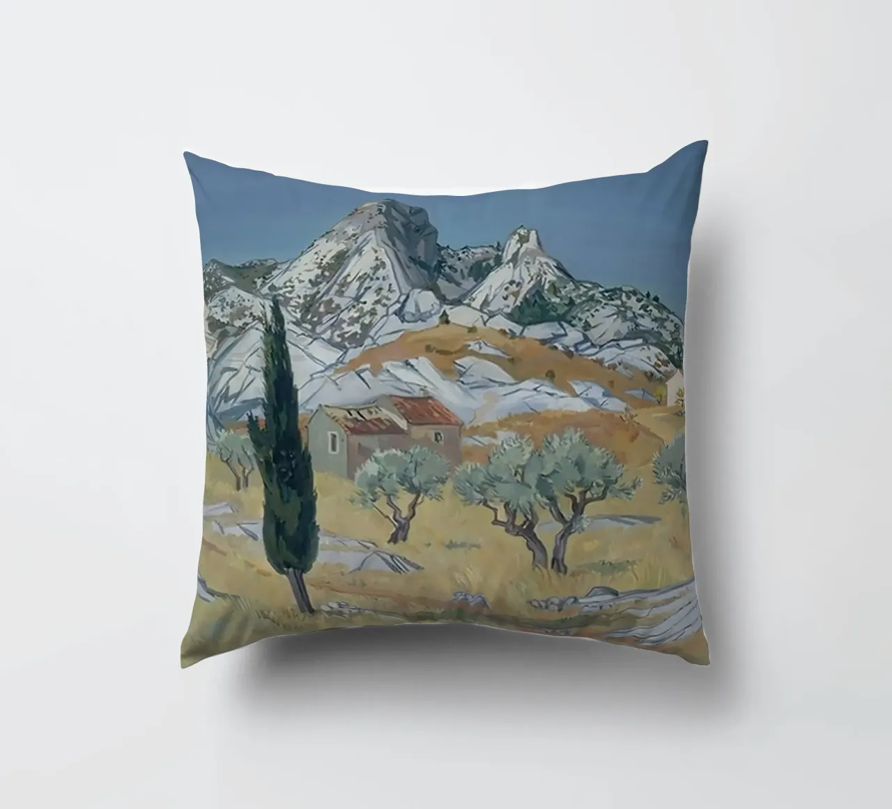 Paesaggio delle Alpilles cuscino da Peteriespinoza Studio