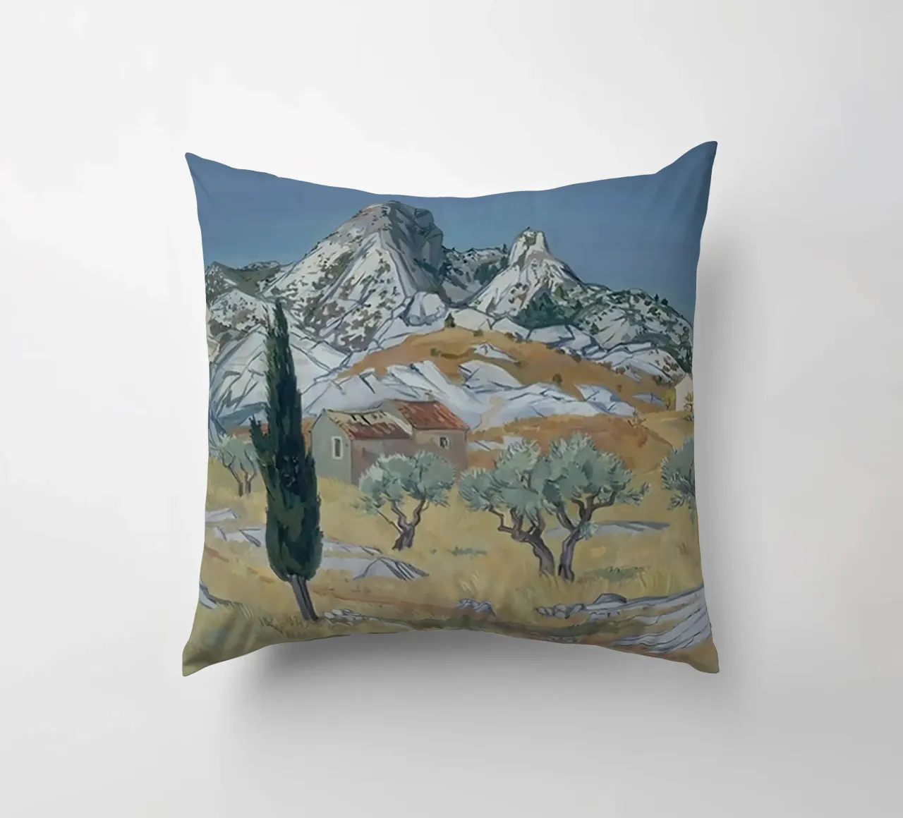 Paesaggio delle Alpilles cuscino da Peteriespinoza Studio
