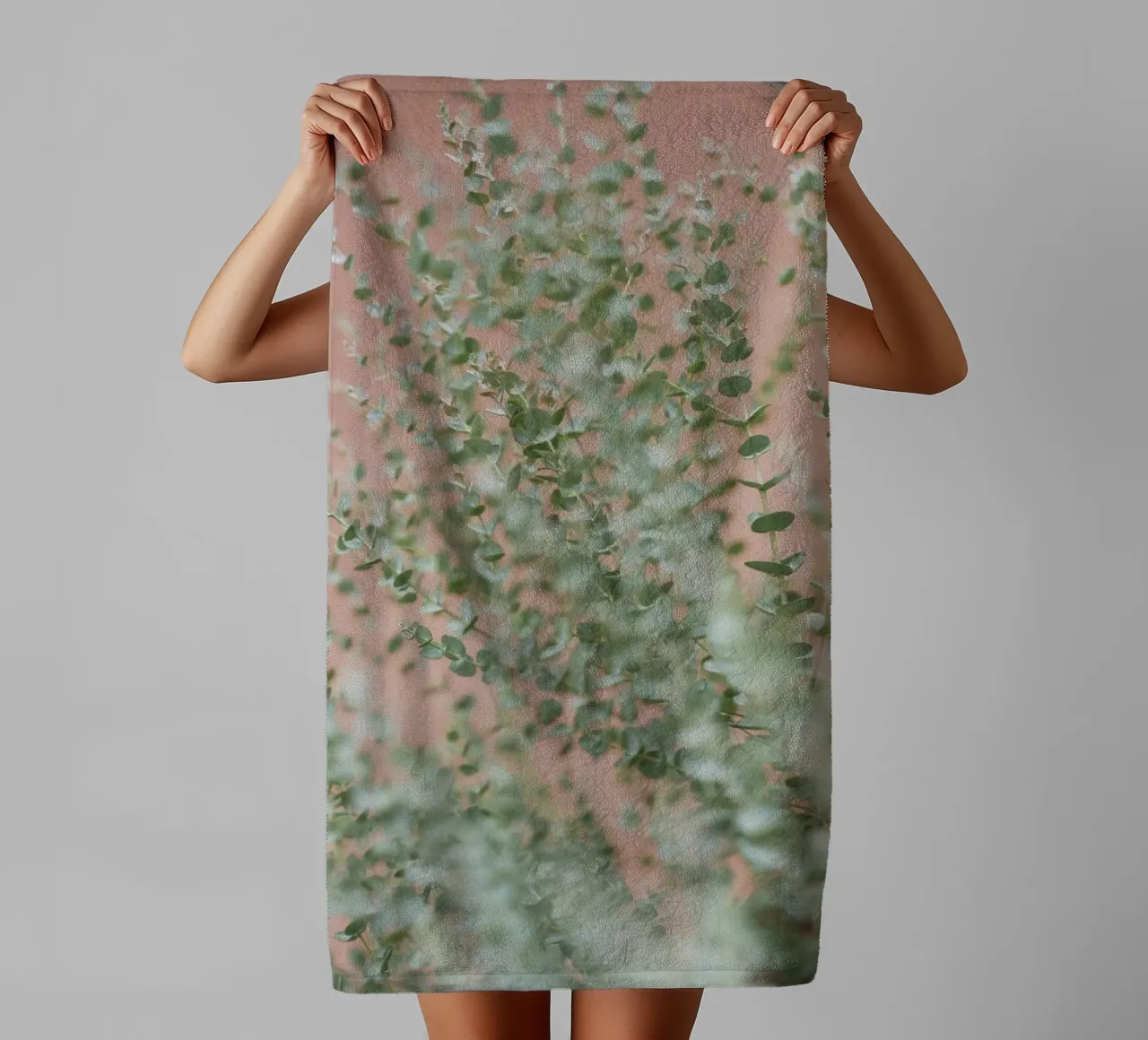 leaf branch on wall asciugamano da bagno da feny
