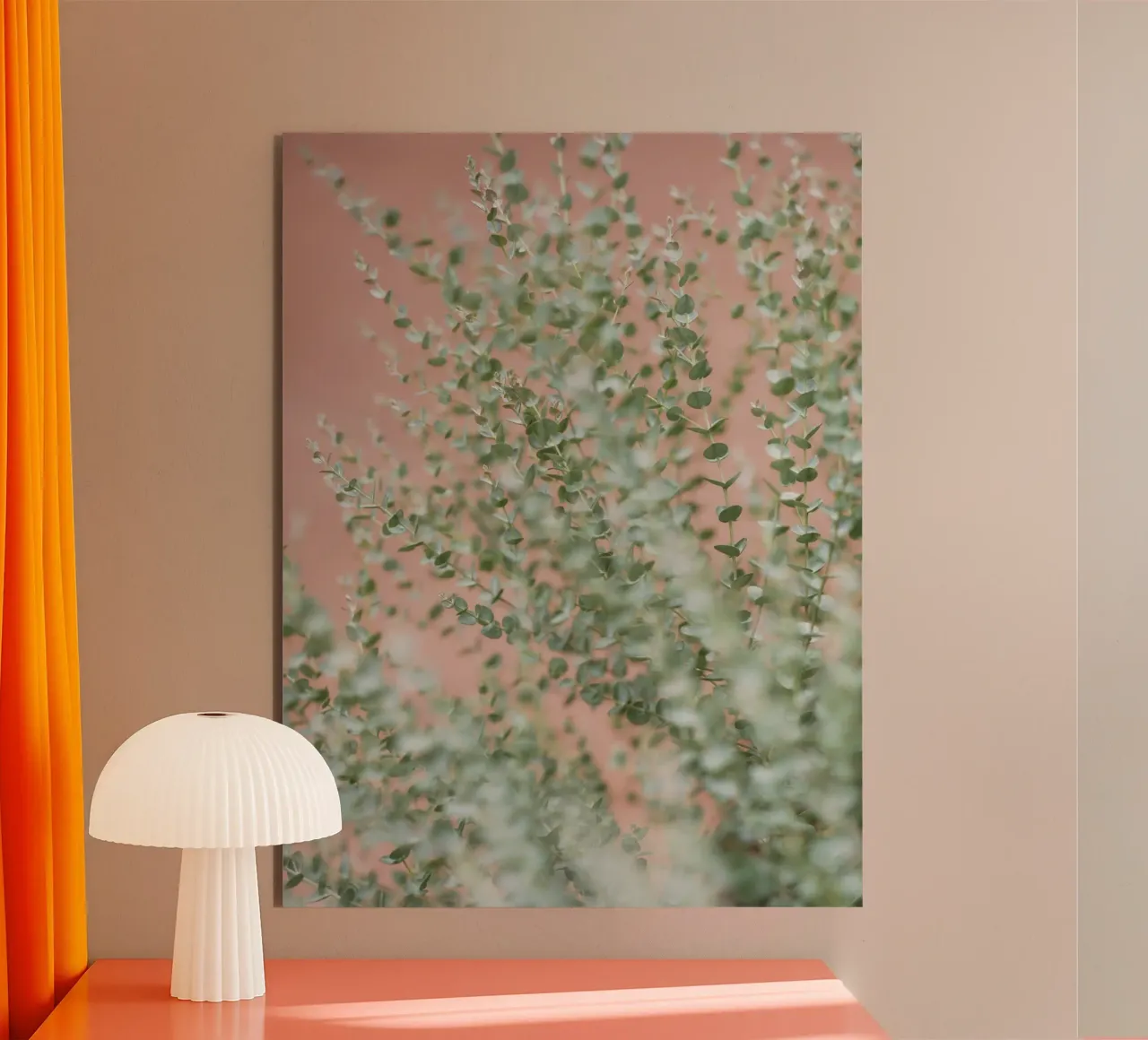 leaf branch on wall alluminio dibond da feny