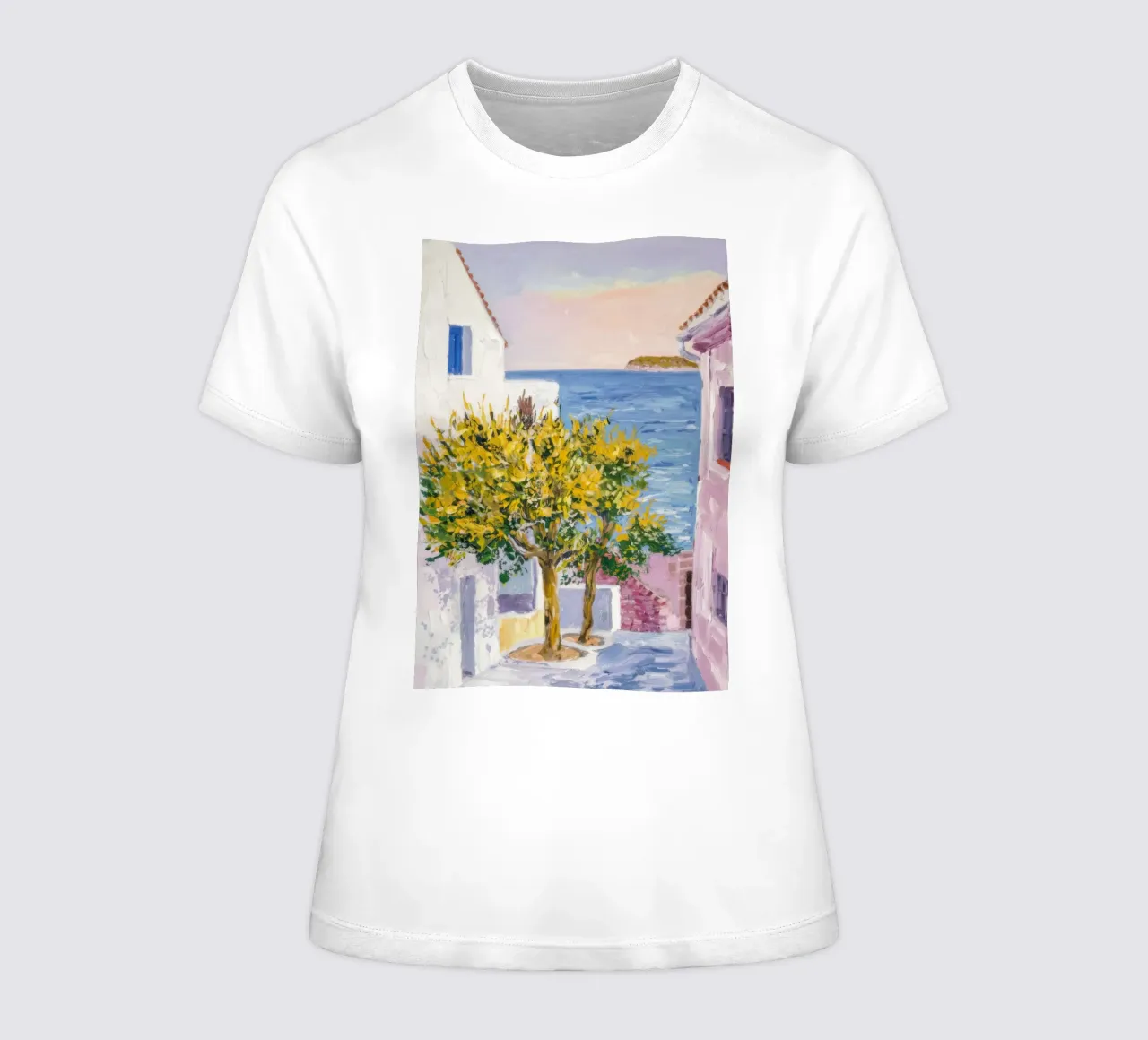 Cortile Lemon Tree t-shirt da donna da Angkasa Mist