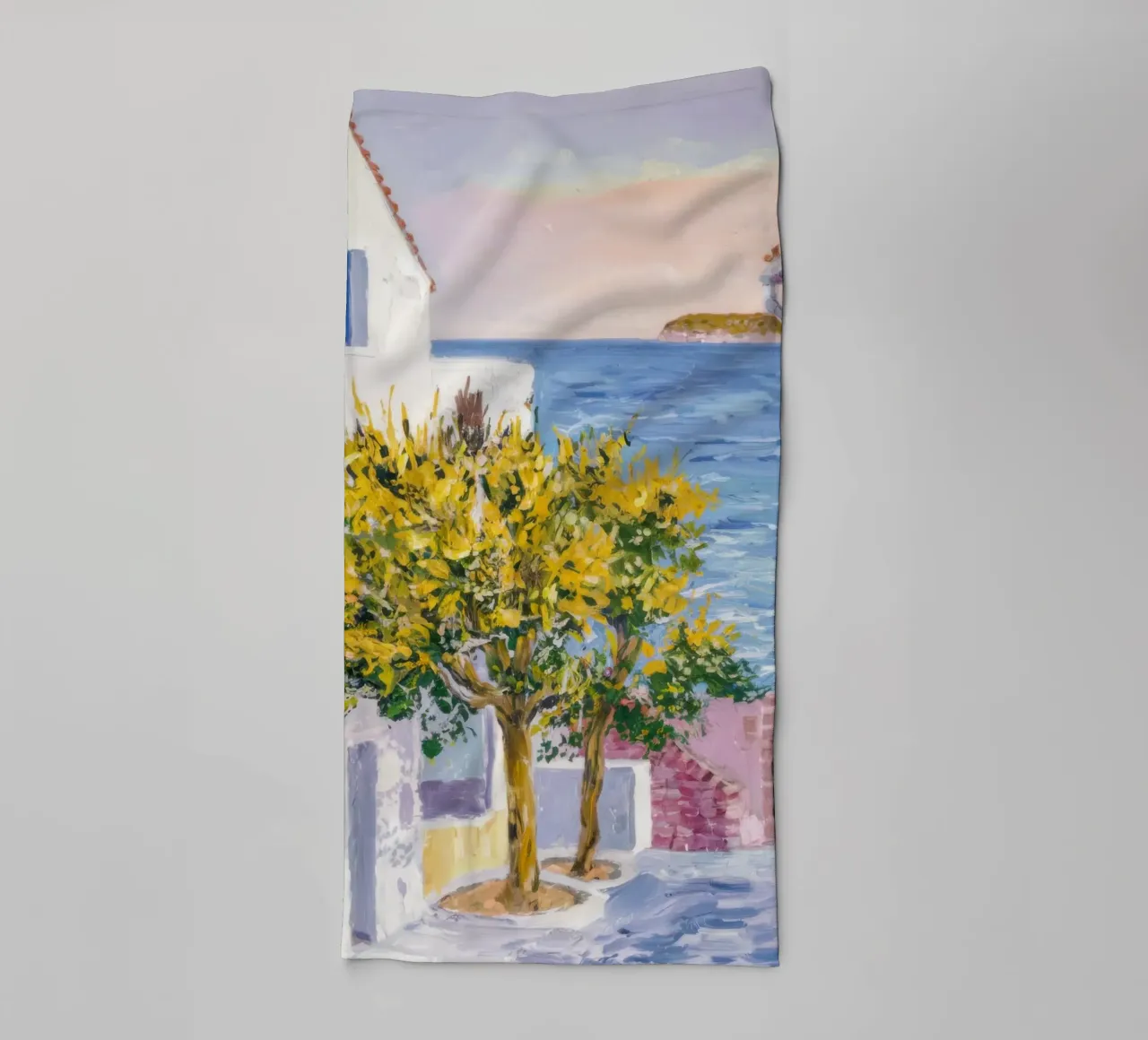 Cortile Lemon Tree asciugamano da bagno da Angkasa Mist