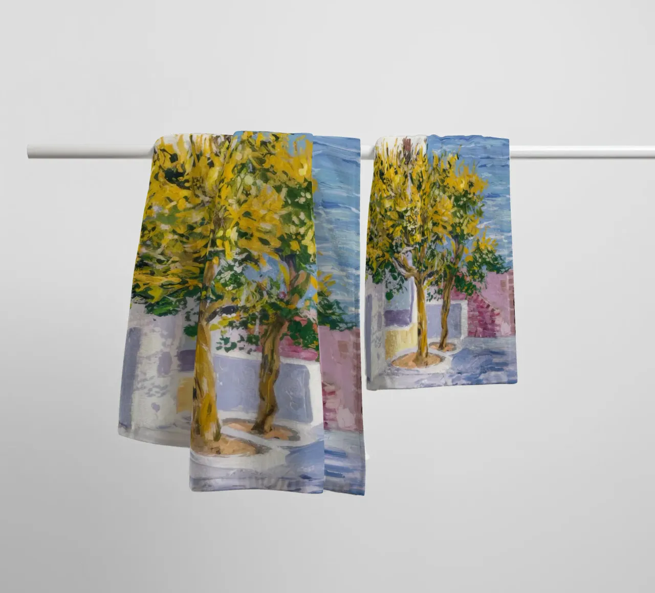 Cortile Lemon Tree asciugamano da bagno da Angkasa Mist