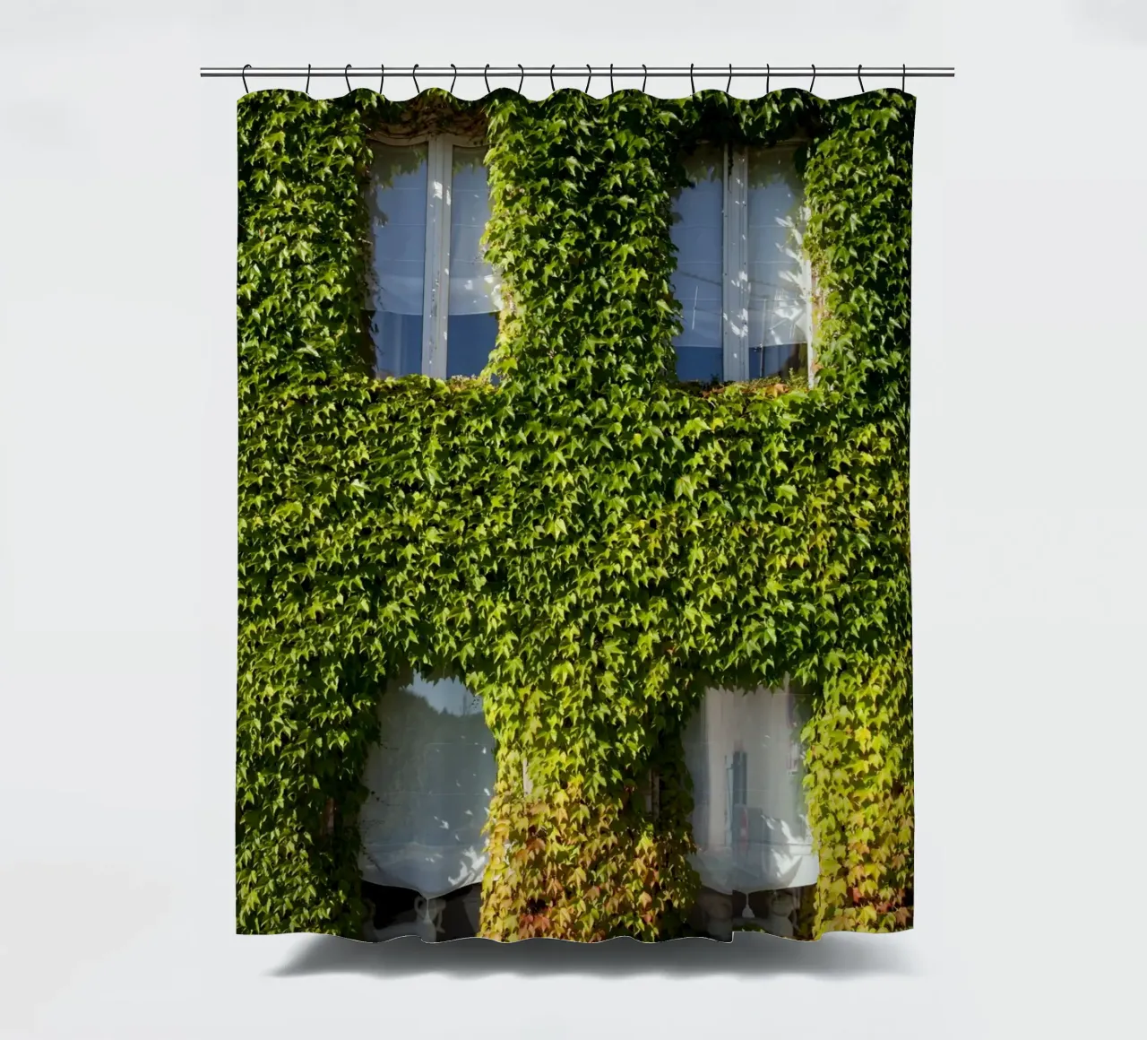 wall covered with branch tenda da doccia da feny